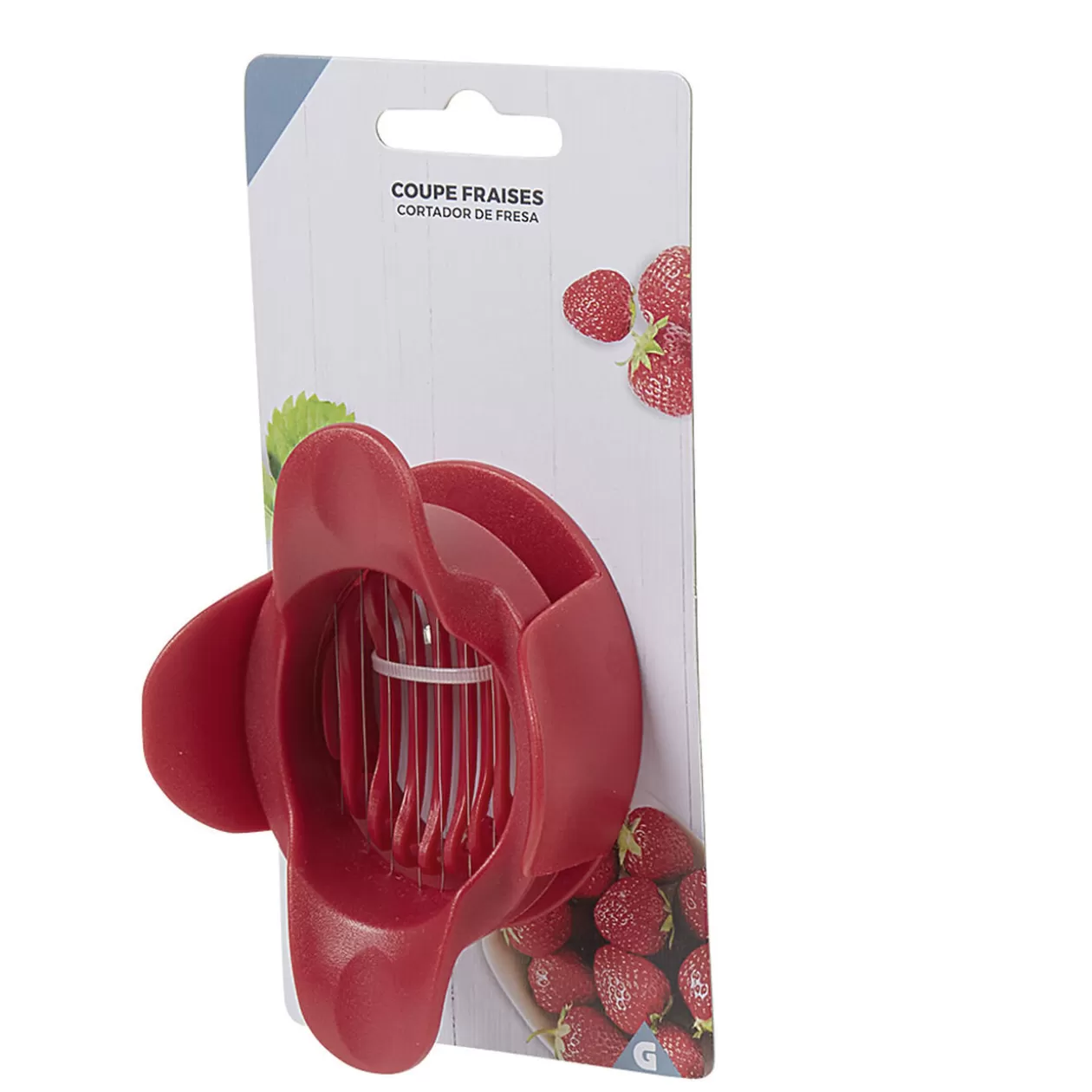 Gifi Coupe fraise lames inox acrylique rouge< Préparation Culinaire