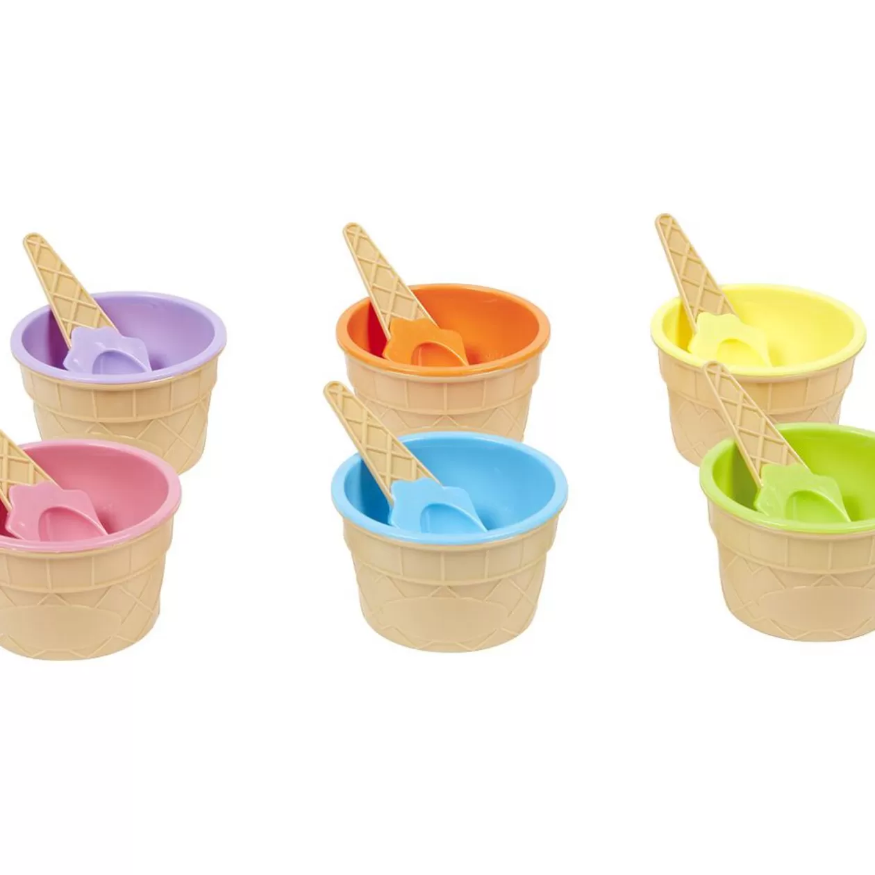 Coupelle à glace avec cuillère x6>Gifi Hot