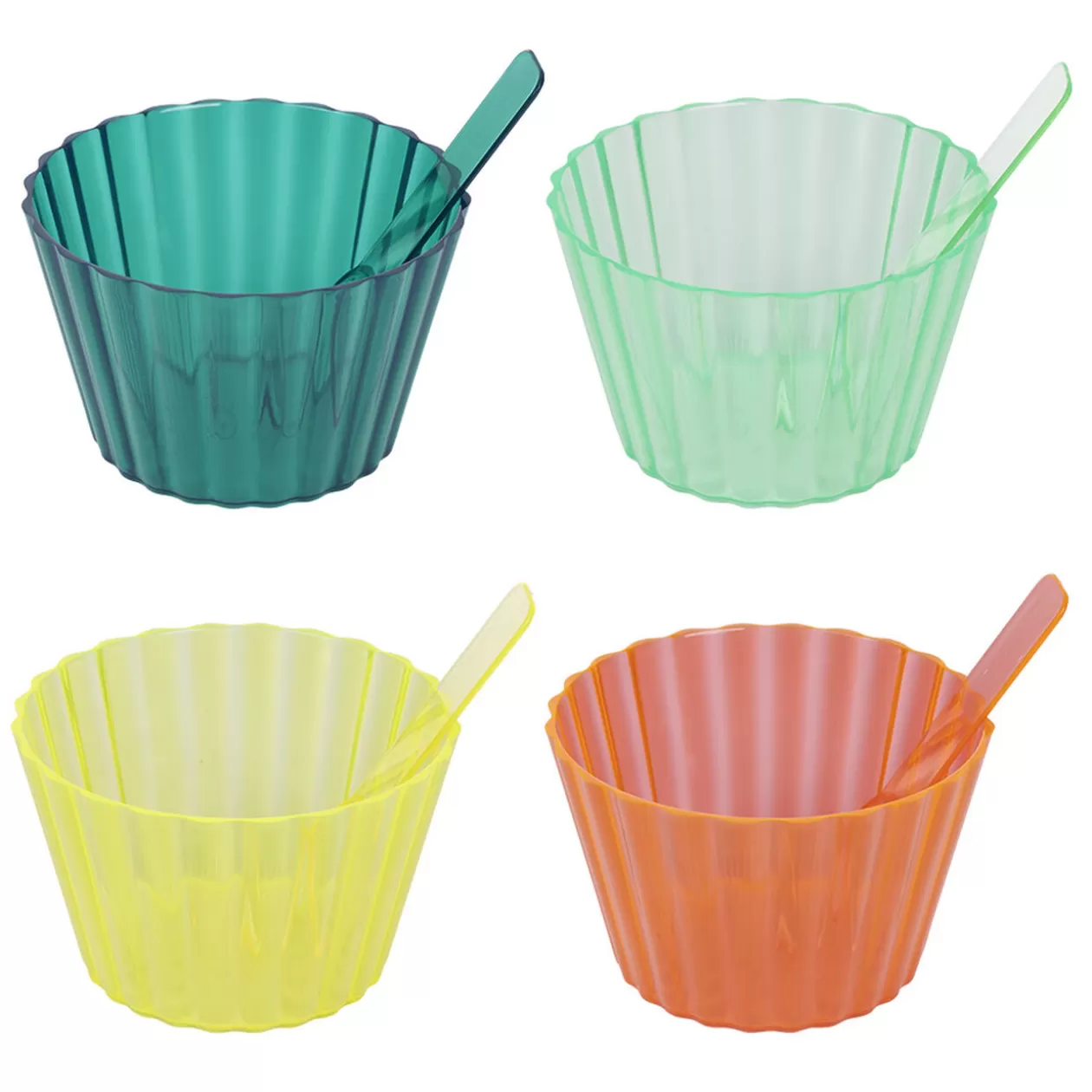 Coupelle à glace en plastique assorti x4>Gifi Hot