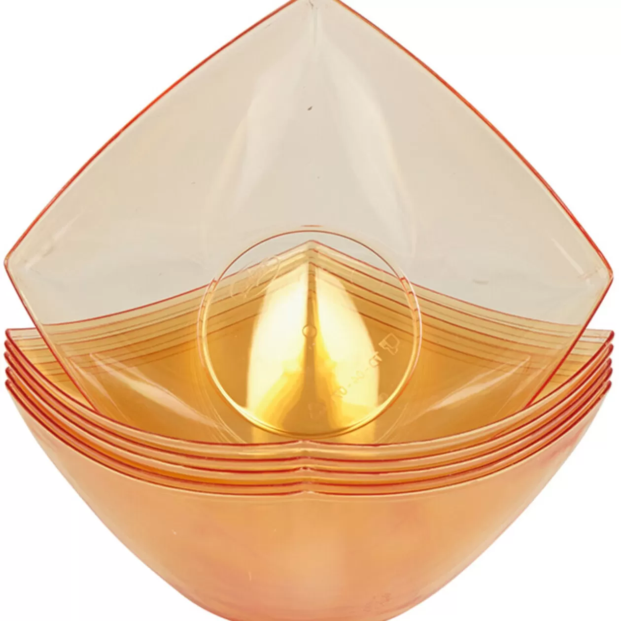 Coupelle plastique orange transparent x6>Gifi Cheap