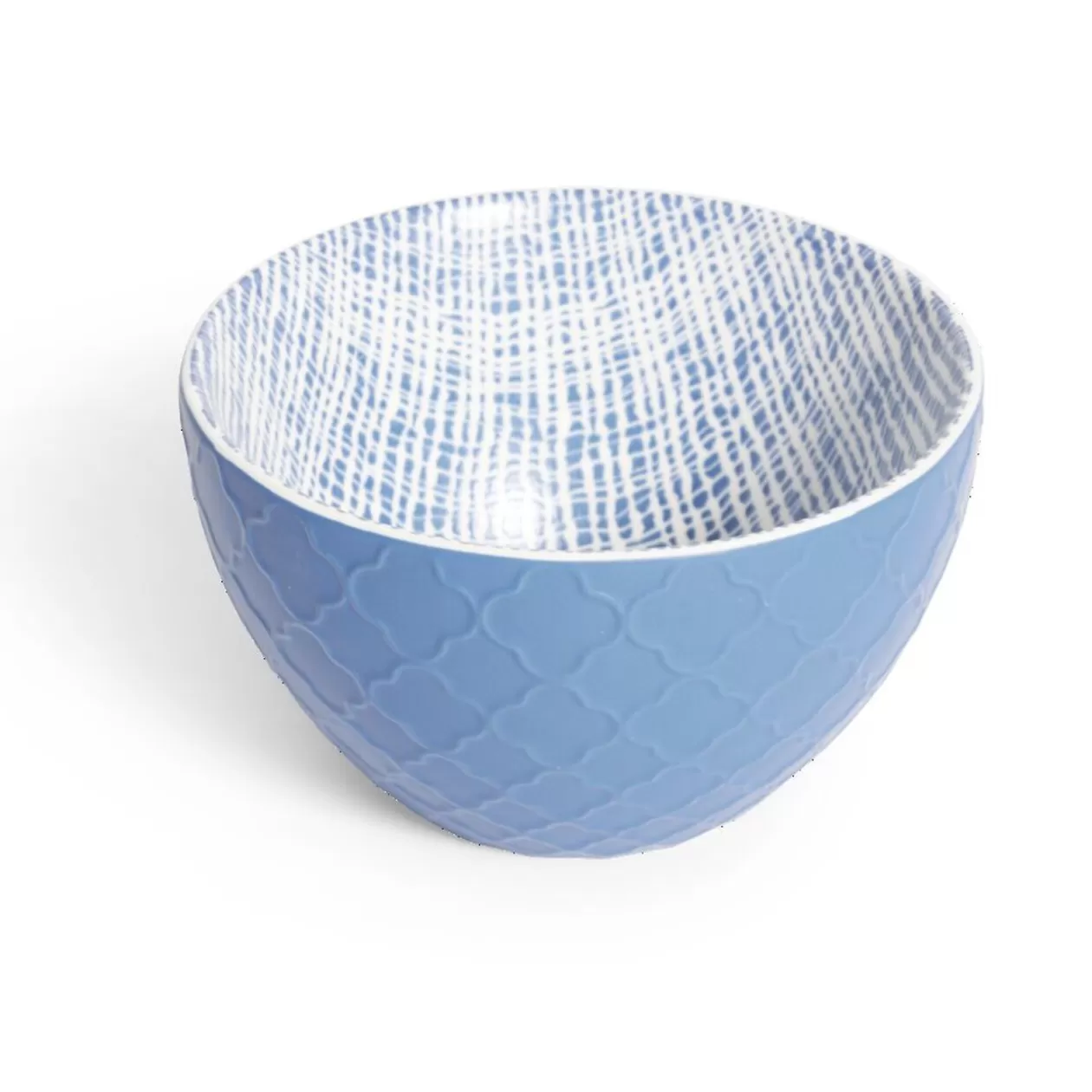 Gifi Coupelle porcelaine motif tissé blanc et bleu Ø13xH7,2cm< Vaisselle Et Accessoires De Table