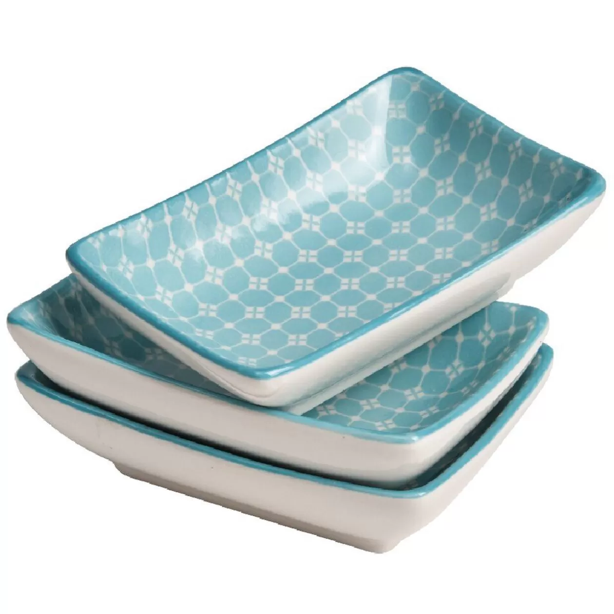 Coupelle rectangle décor cyclade x3>Gifi Flash Sale