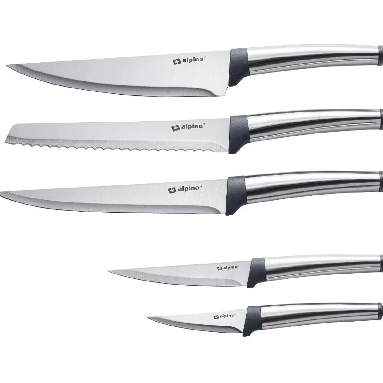 Gifi Couteau de cuisine en inox Alpina x 5< Préparation Culinaire