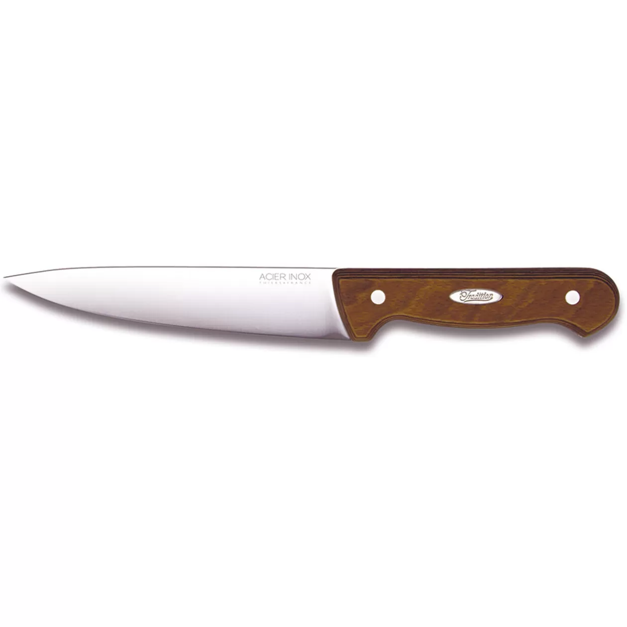 Gifi Couteau du chef inox pleine soie manche bois backelisé< Préparation Culinaire