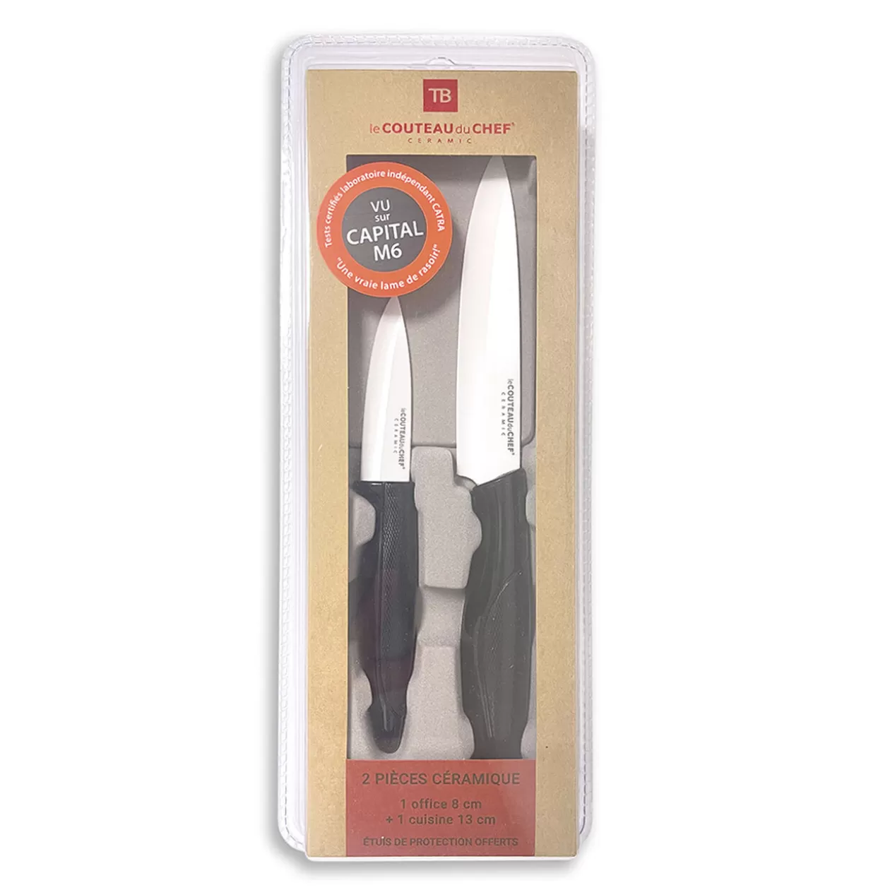 Gifi Couteau du chef lame céramique x2< Préparation Culinaire
