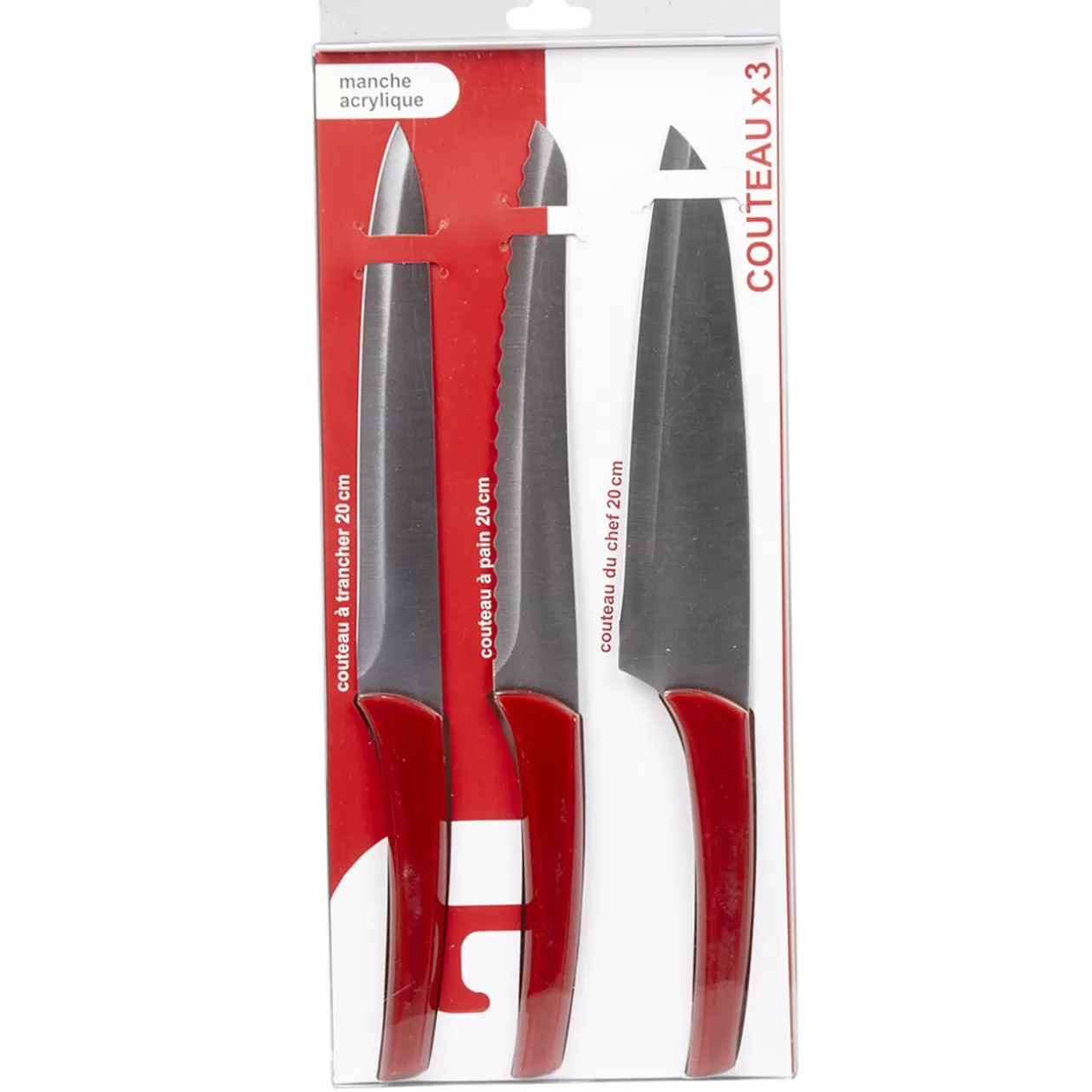 Gifi Couteau en inox x3< Préparation Culinaire