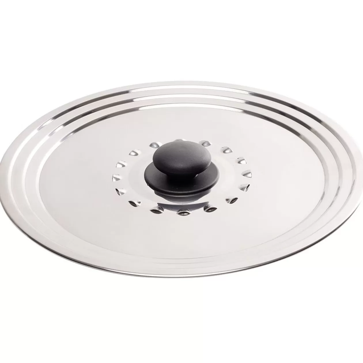 Gifi Couvercle anti éclaboussures en inox Ø29,5 cm< Cuisson