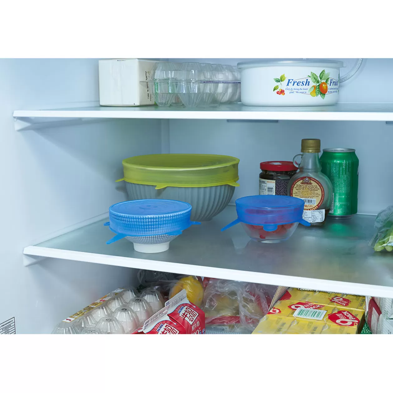 Gifi Couvercle en silicone étirable x5 bleu et jaune< Conservation Alimentaire