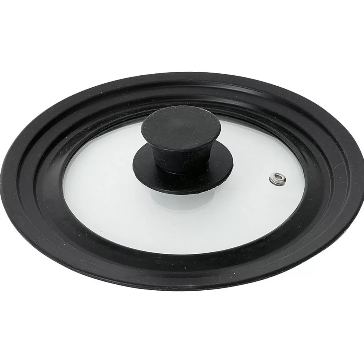 Gifi Couvercle en verre avec contour silicone noir Ø 21 cm< Cuisson