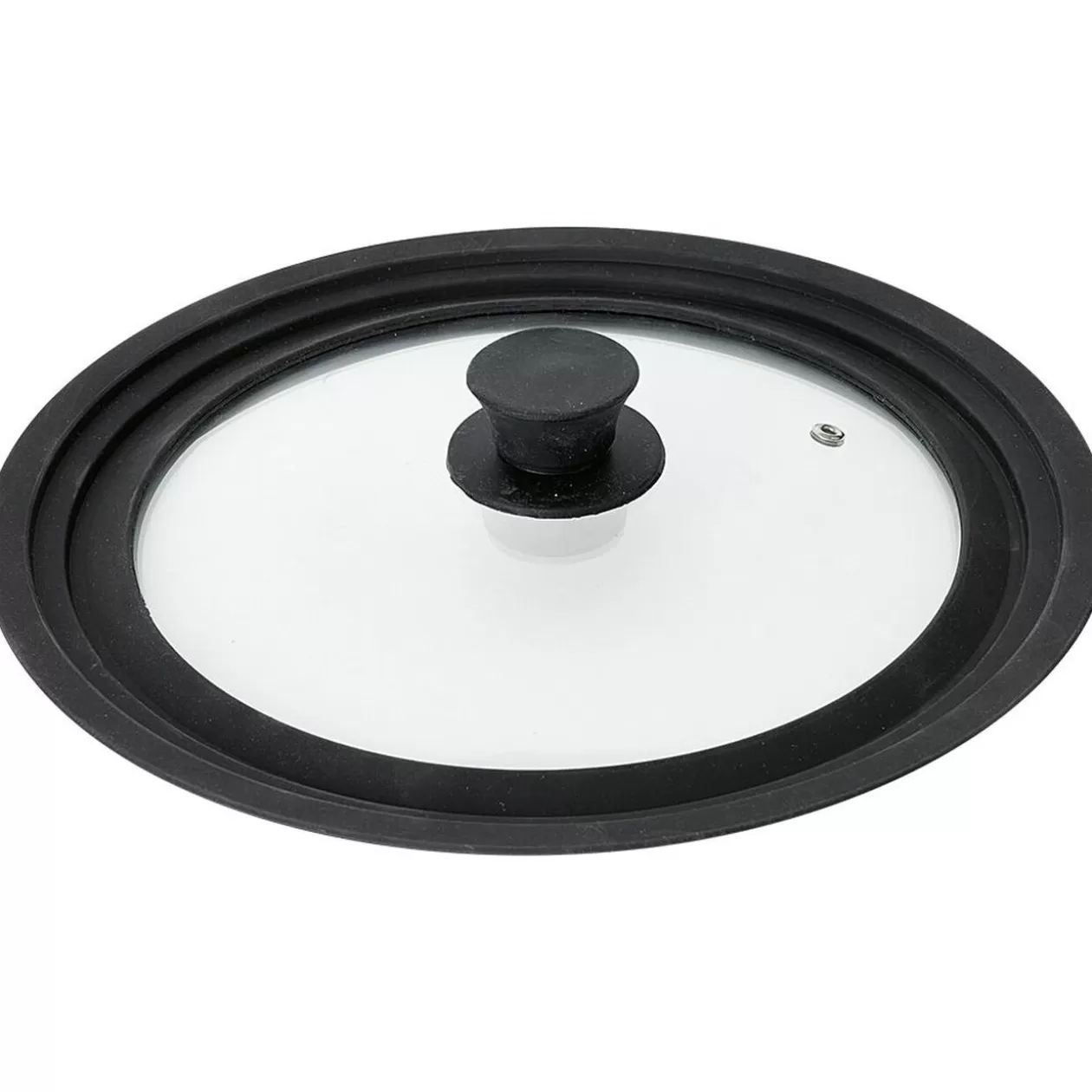 Gifi Couvercle en verre avec contour silicone noir Ø 30 cm< Cuisson