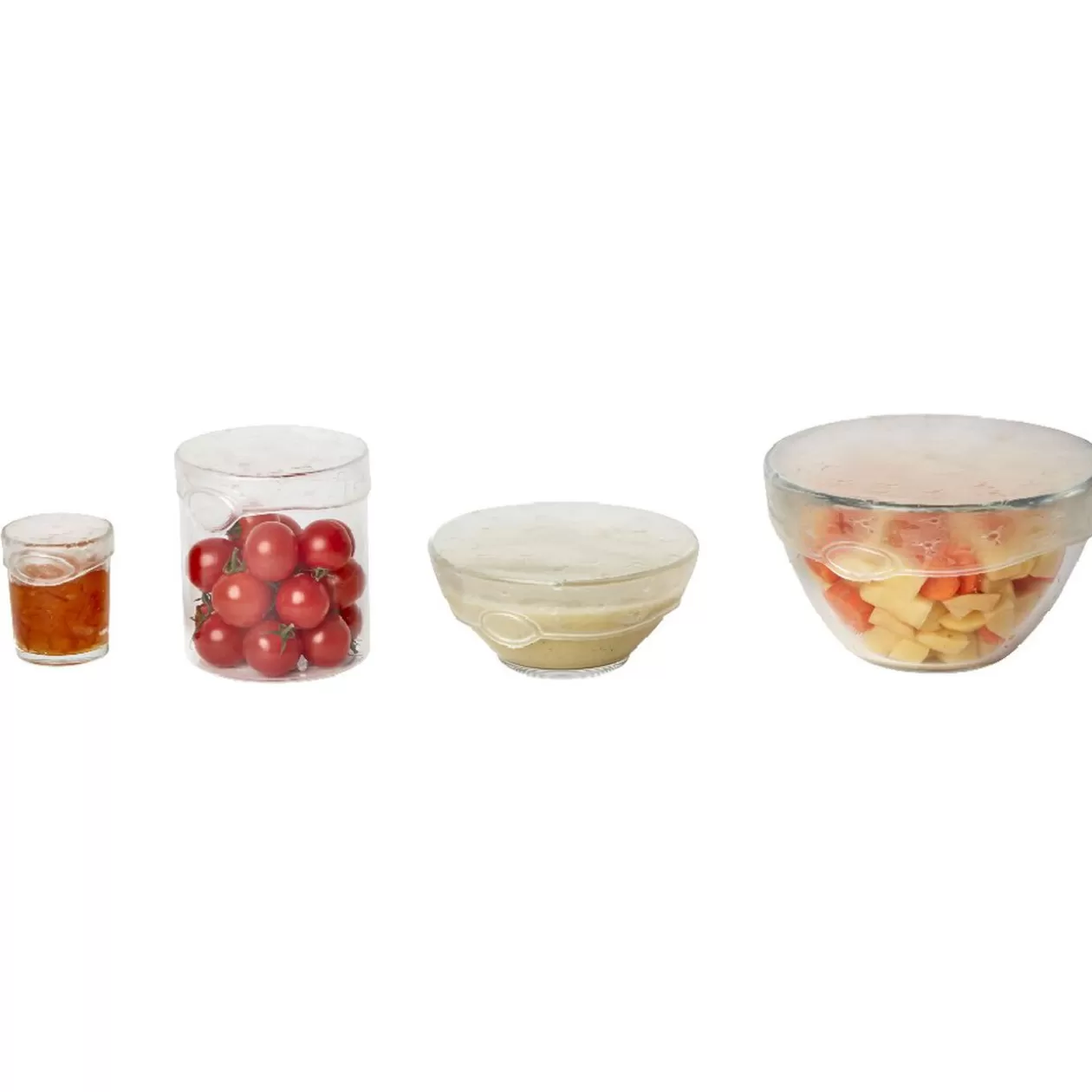 Gifi Couvercle silicone extensible blanc transparent x4< Cuisson