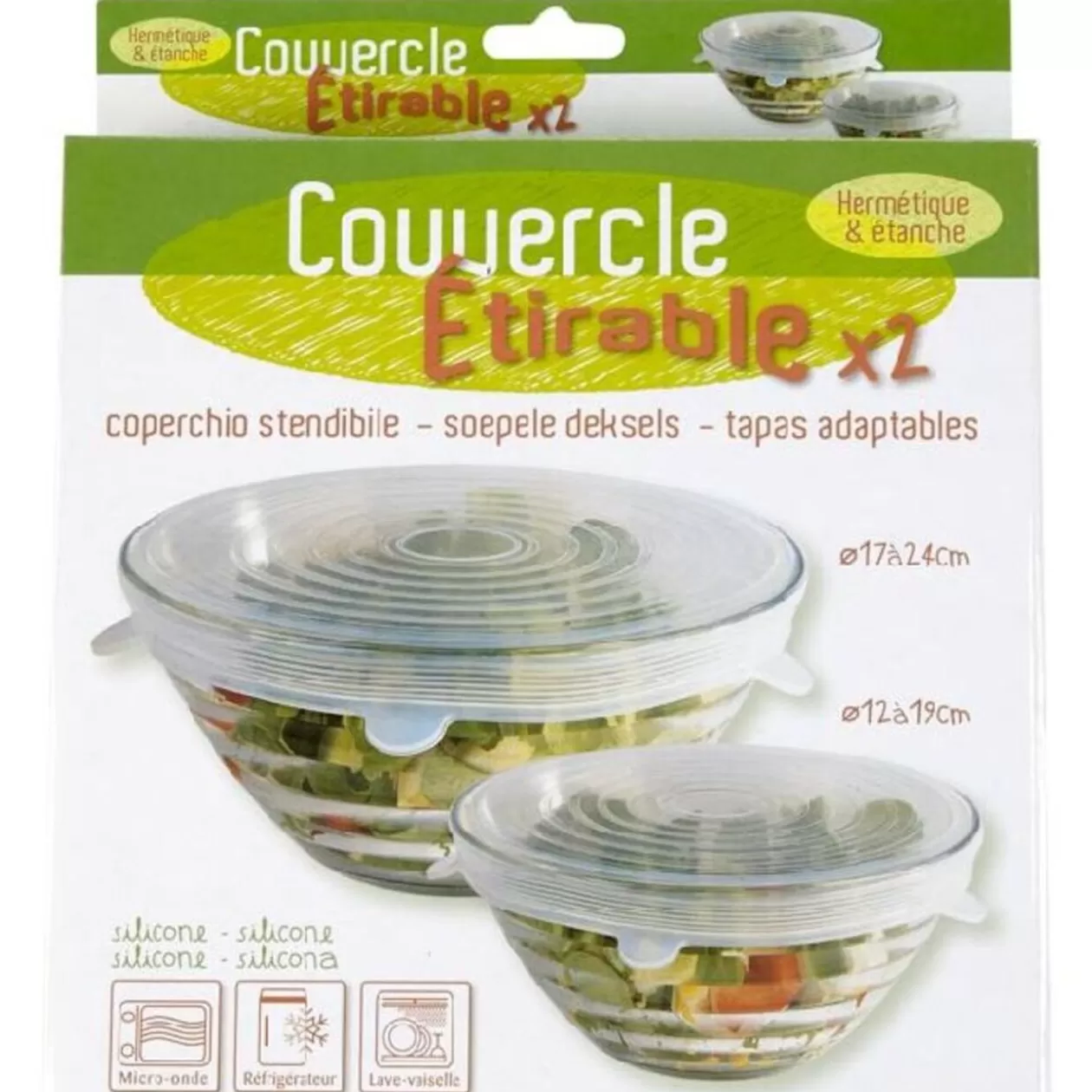 Gifi Couvercle silicone étirable x2< Cuisson