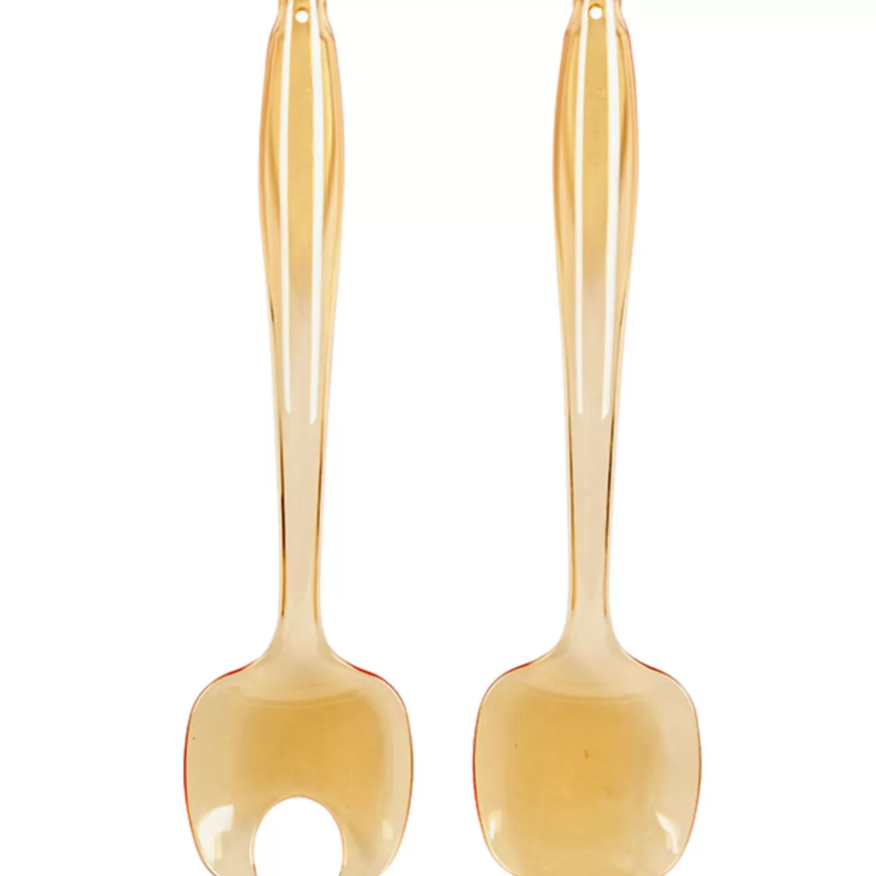 Gifi Couvert à salade plastique orange transparent x2< Préparation Culinaire