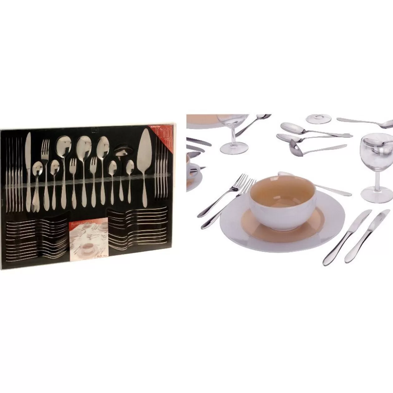 Couvert en inox 60pcs>Gifi Hot