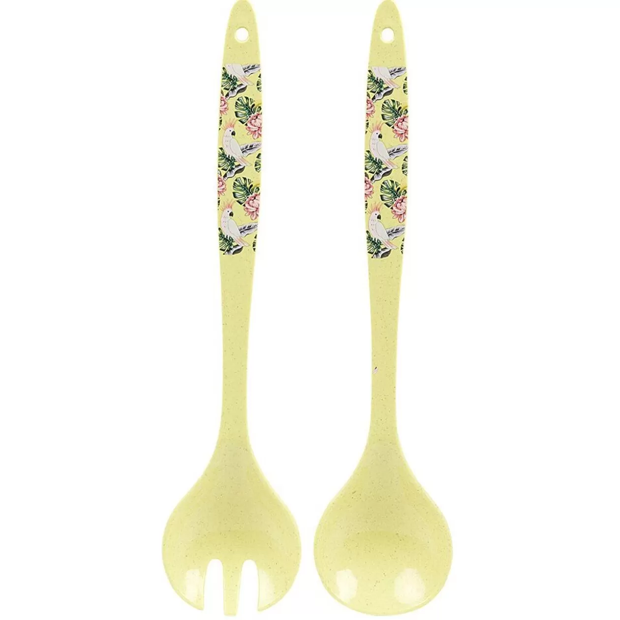 Gifi Couverts à salade décor oiseau tropical< Préparation Culinaire
