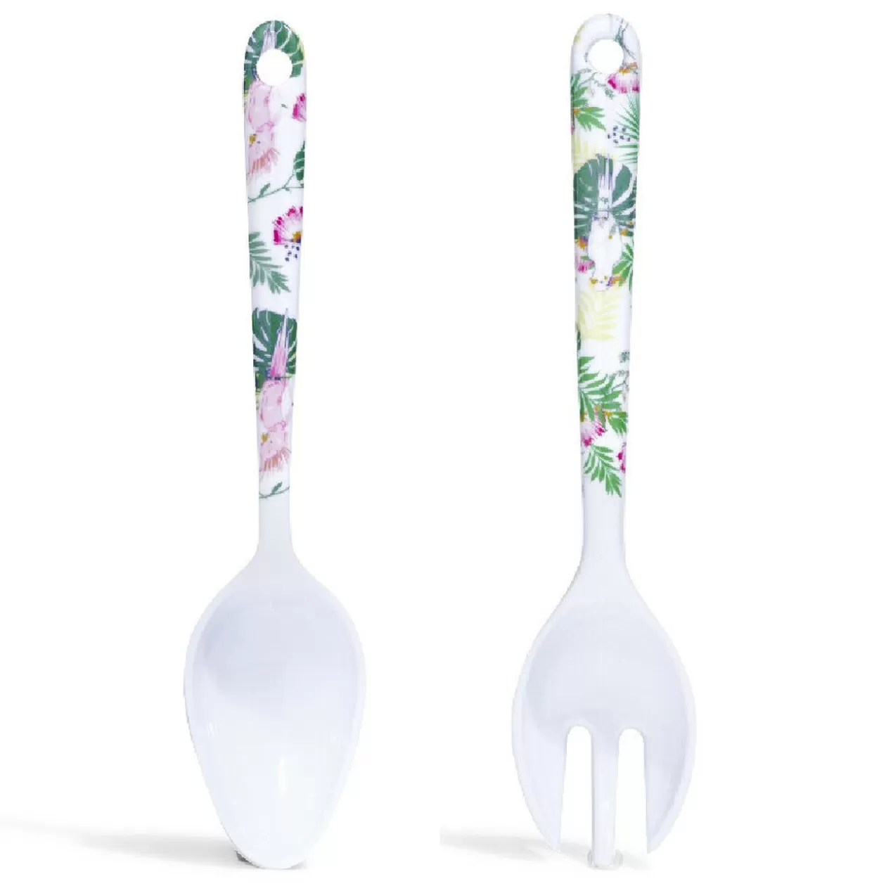Gifi Couverts à salade oiseau tropical en plastique< Préparation Culinaire
