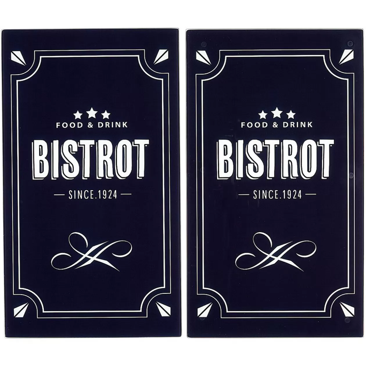 Gifi Couvre plaque planche à découper en verre design Bistrot x2< Cuisson