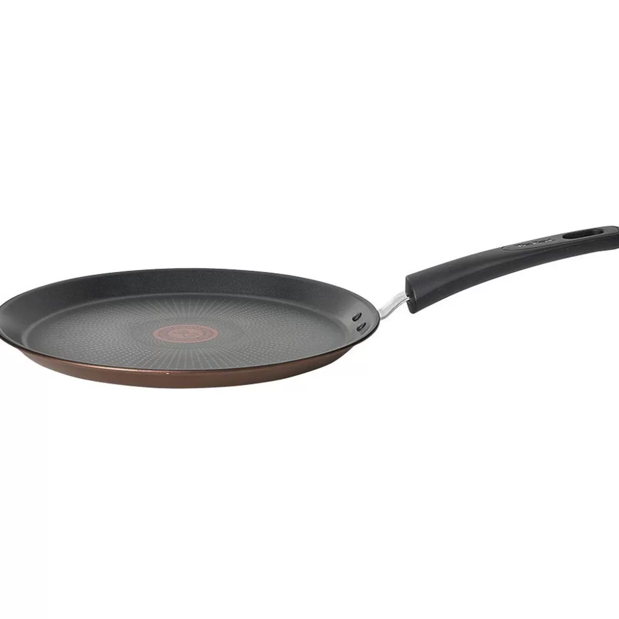 Gifi Crêpière Tefal aluminium anti adhérente thermosignal marron Ø 25 cm< Cuisson