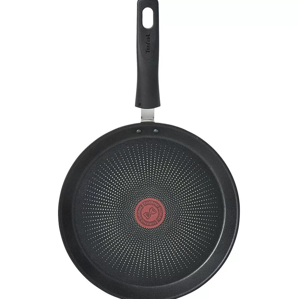 Gifi Crêpière Tefal aluminium anti adhérente thermosignal marron Ø 25 cm< Cuisson