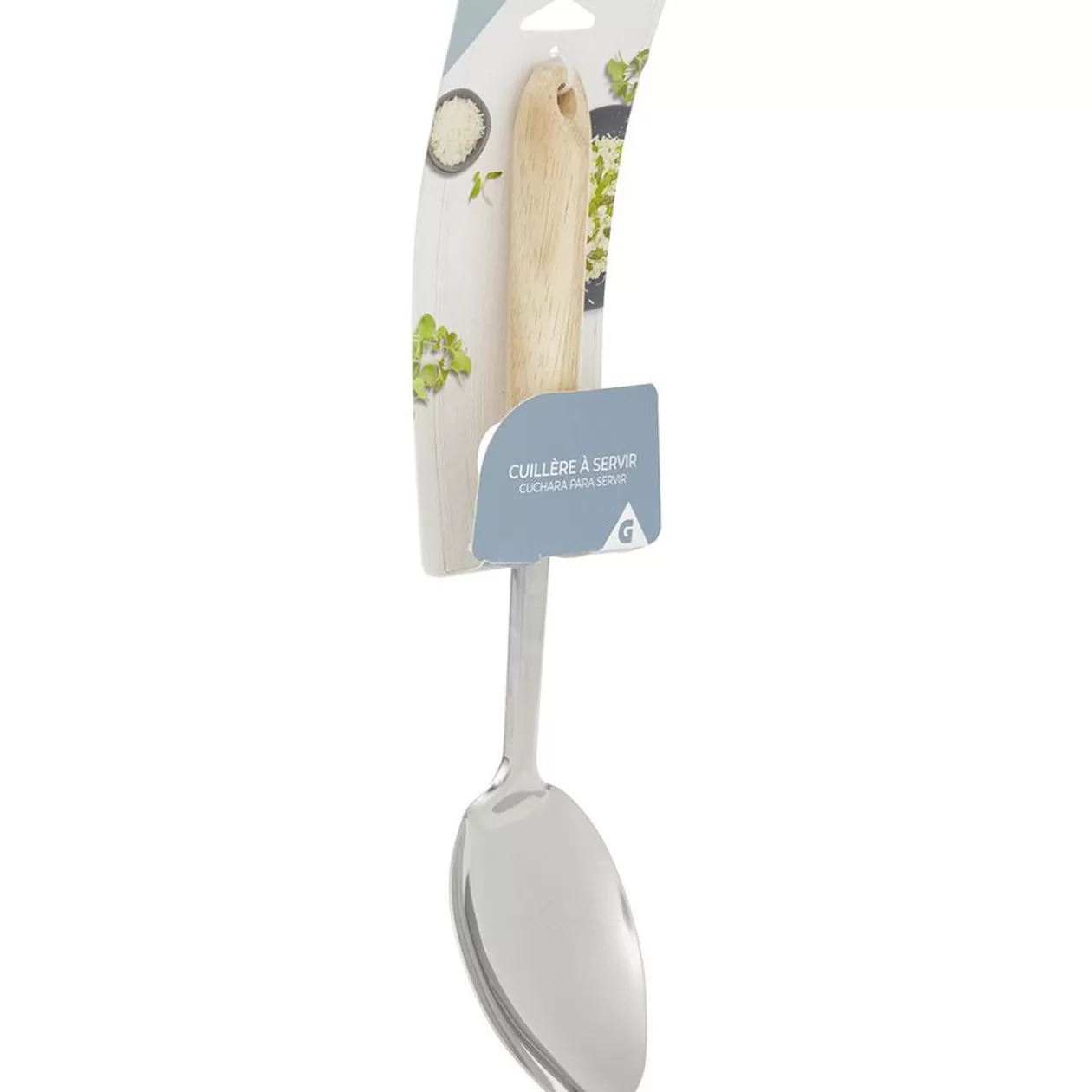 Gifi Cuillère à servir en inox avec manche en bois< Vaisselle Et Accessoires De Table