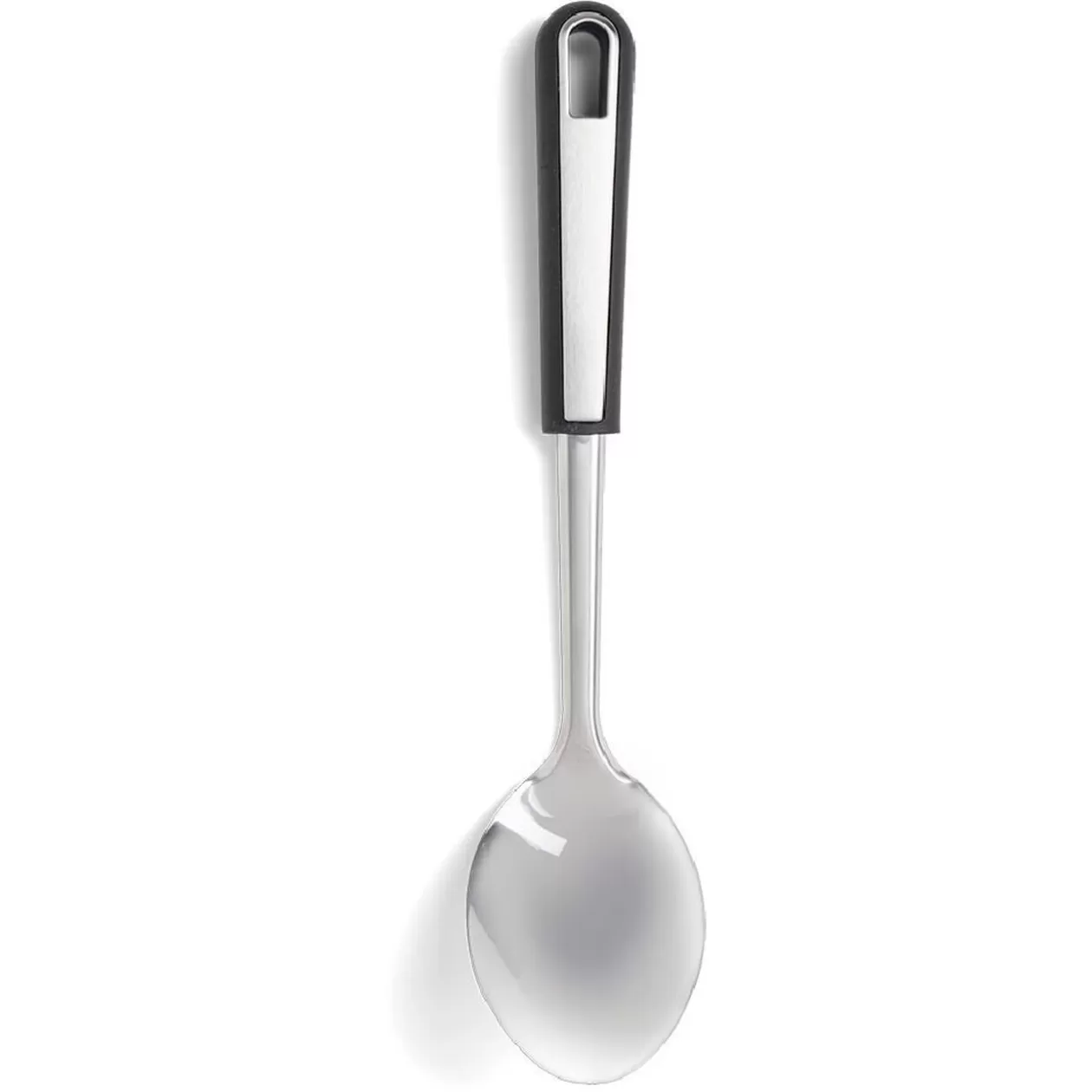 Gifi Cuillère à servir en inox avec manche en plastique noir L.33,5cm< Préparation Culinaire
