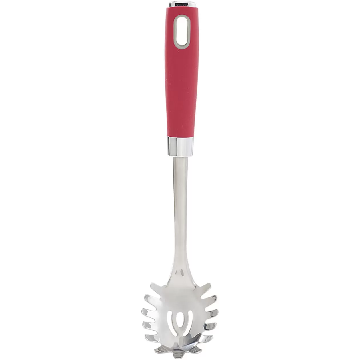 Gifi Cuillère à spaghetti en inox manche en polypropylène rouge< Préparation Culinaire