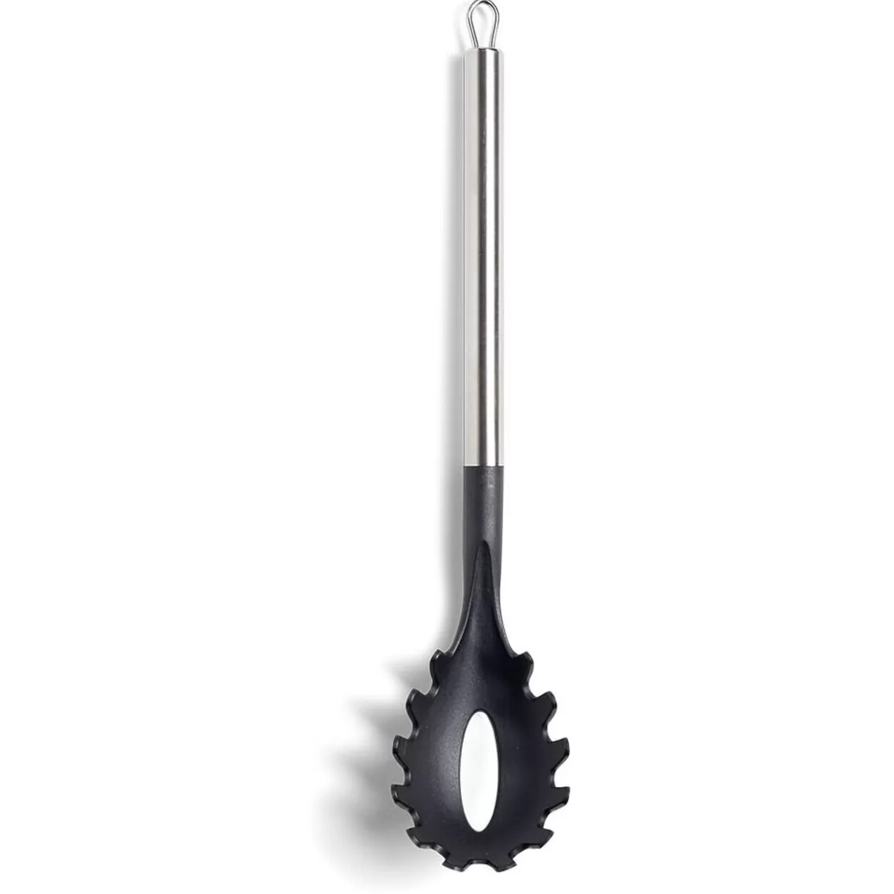 Gifi Cuillère à spaghetti en plastique noir avec manche en inox L.33,5cm< Préparation Culinaire