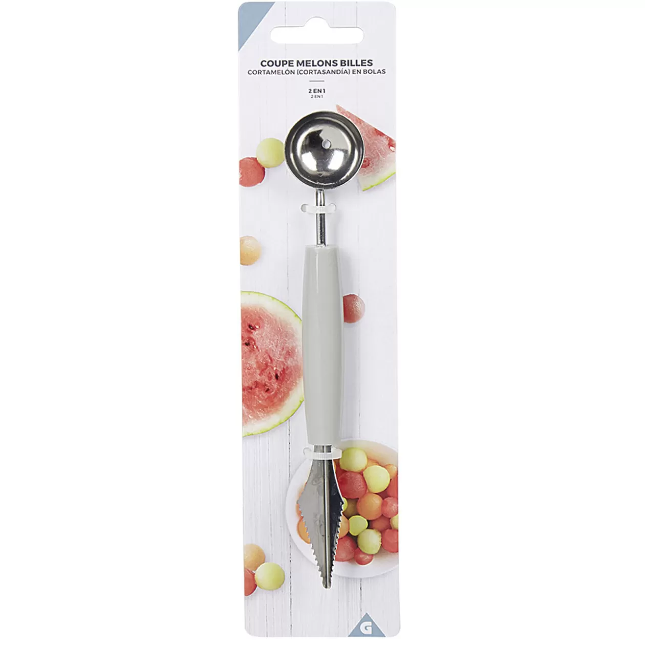Gifi Cuillère parisienne à billes coupe melon pastèque inox< Préparation Culinaire