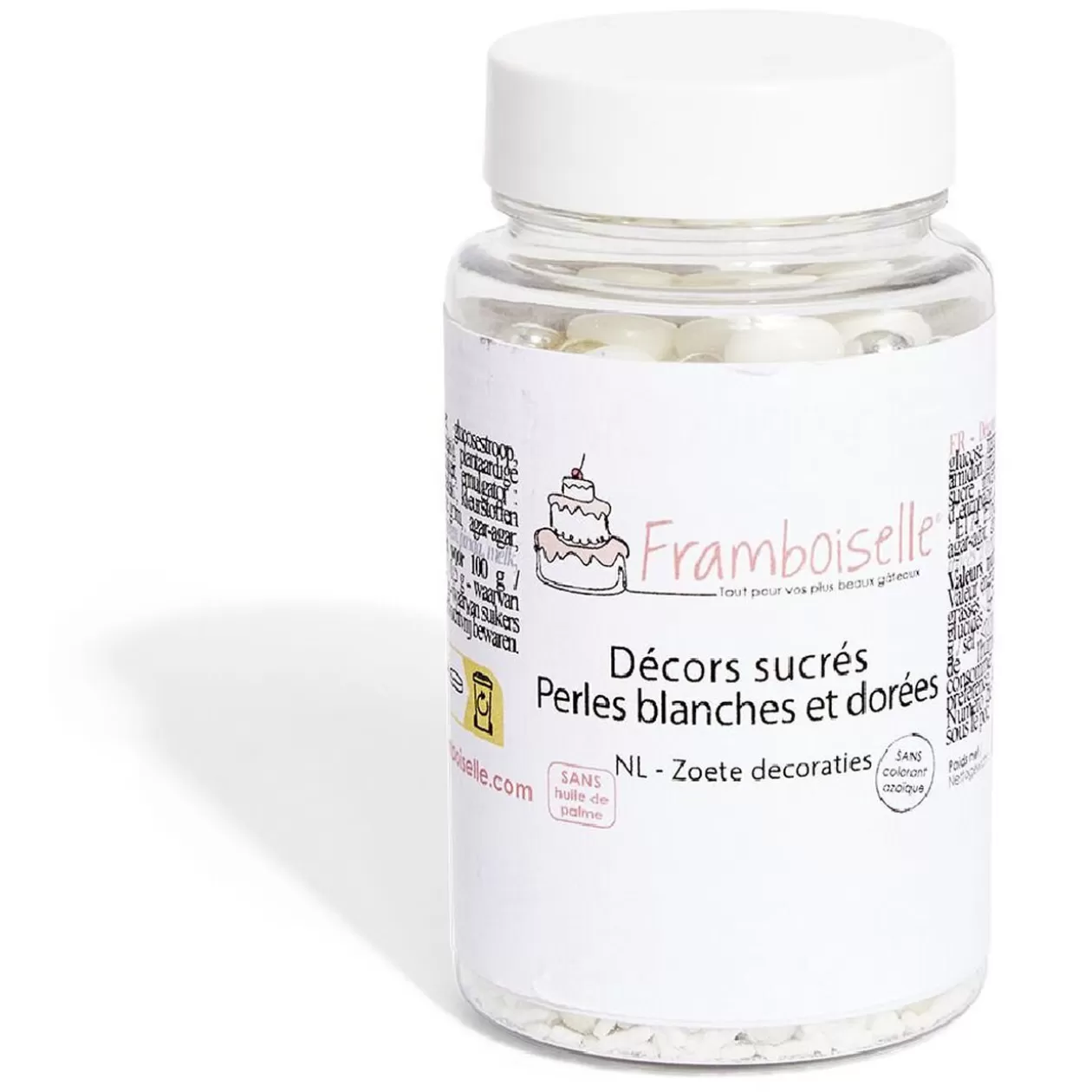 Gifi Décor sucré perle blanche et dorée Framboiselle< Préparation Culinaire