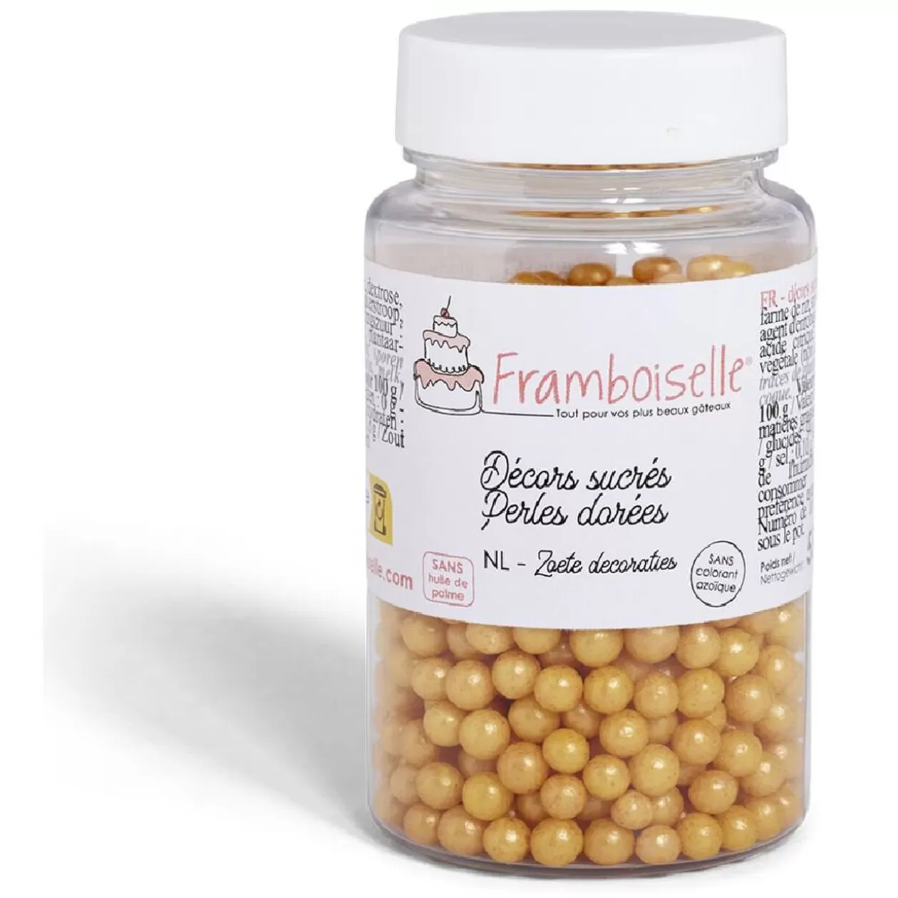 Gifi Décor sucré perles dorées Framboiselle 55g< Préparation Culinaire