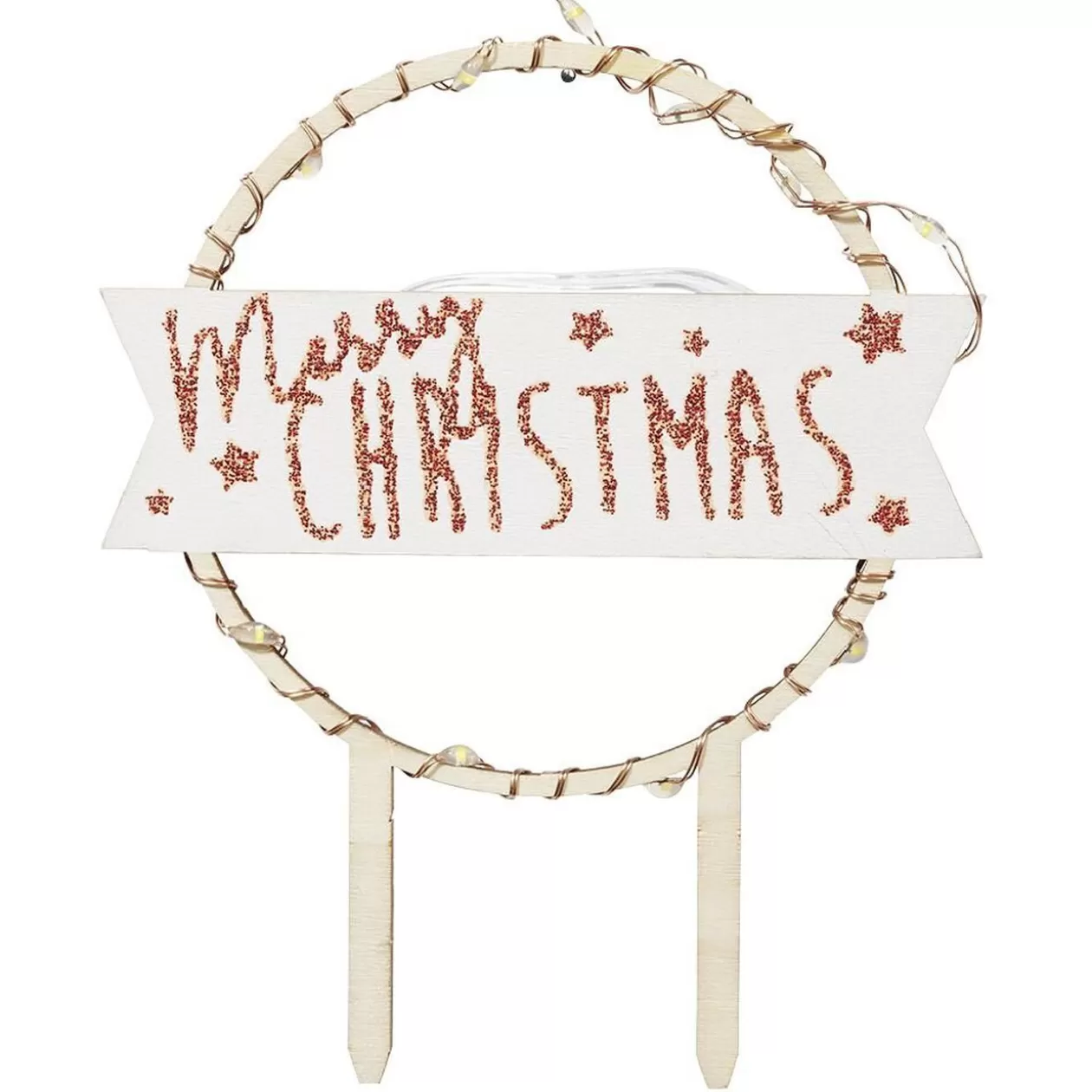 Gifi Décoration gâteau de Noël à LED en bois beige< Préparation Culinaire