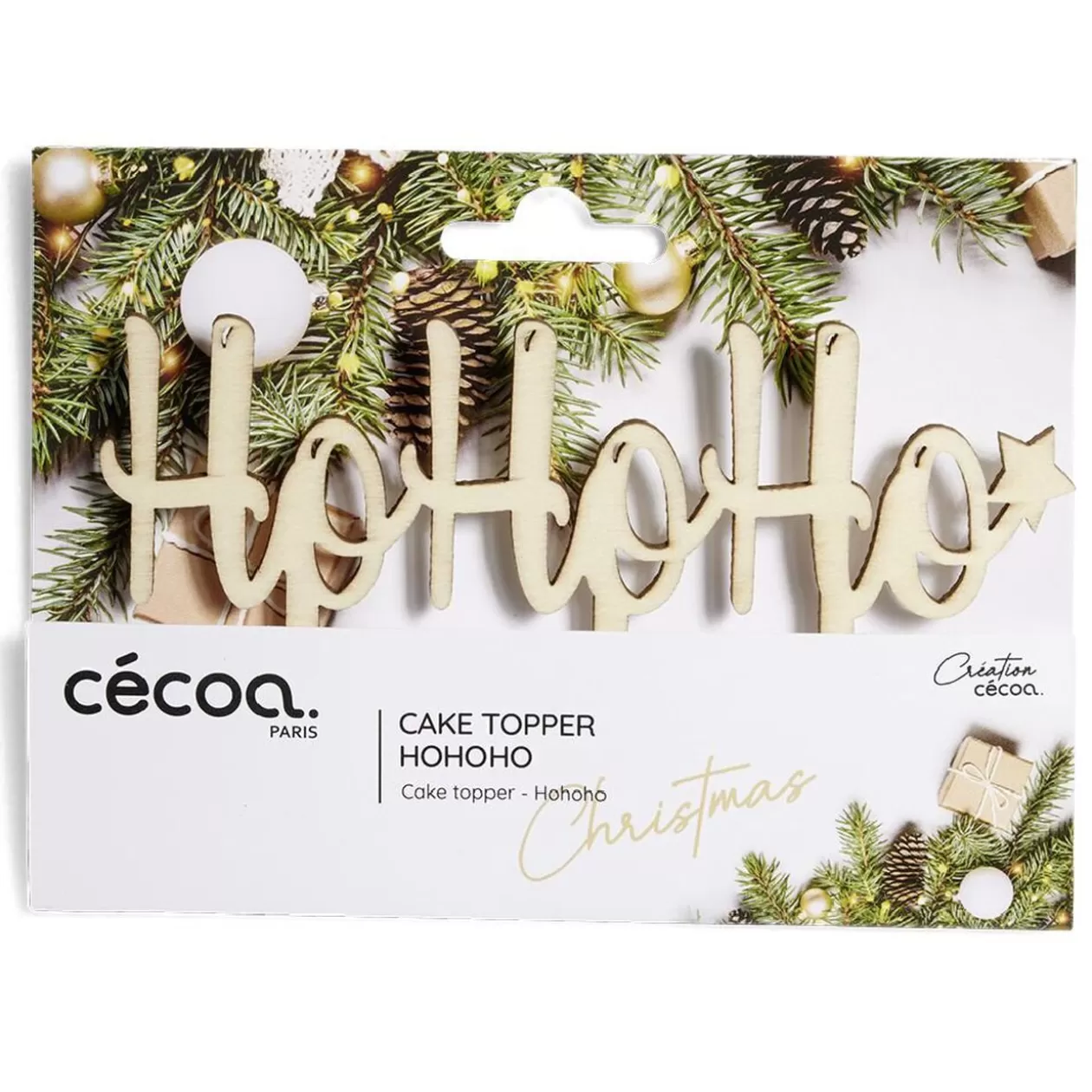 Gifi Décoration pour gâteau de Noël en bois< Préparation Culinaire