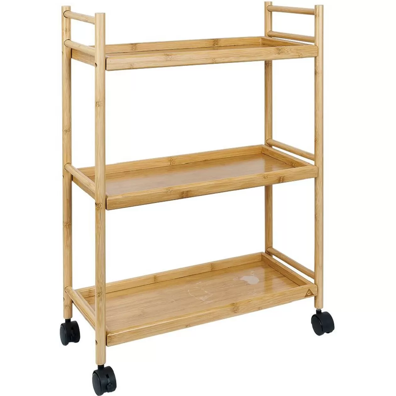 Gifi Desserte 3 niveaux à roulettes bambou et MDF 51,5x22,5xH71cm< Rangement De Cuisine
