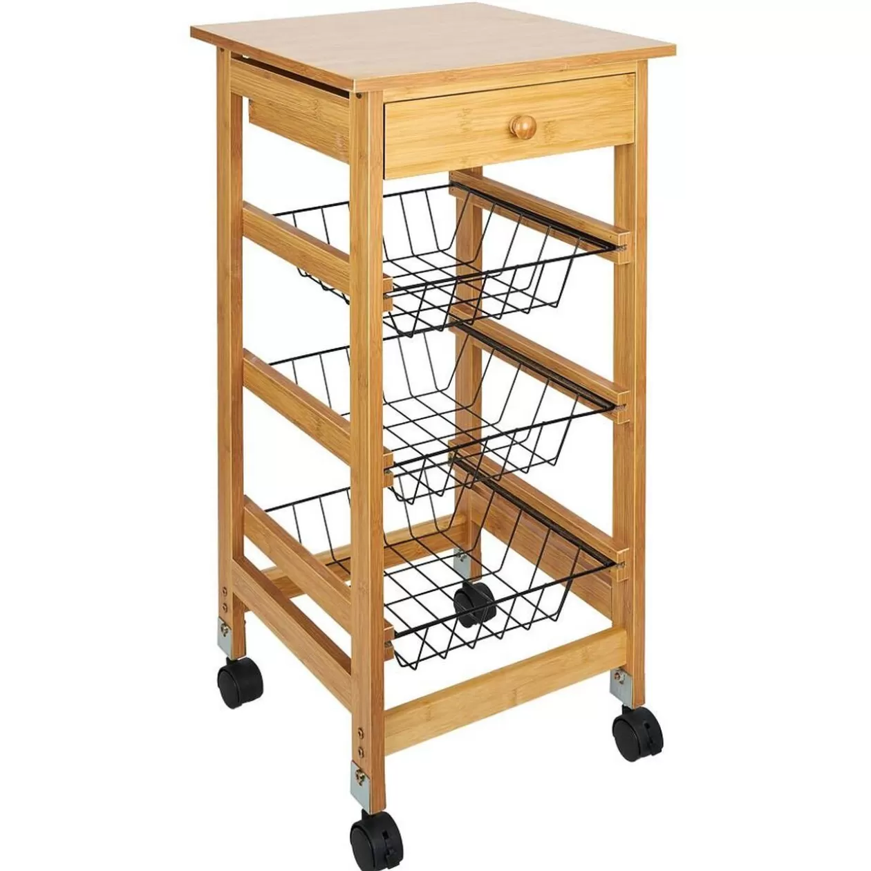 Gifi Desserte 3 niveaux bambou et métal< Rangement De Cuisine