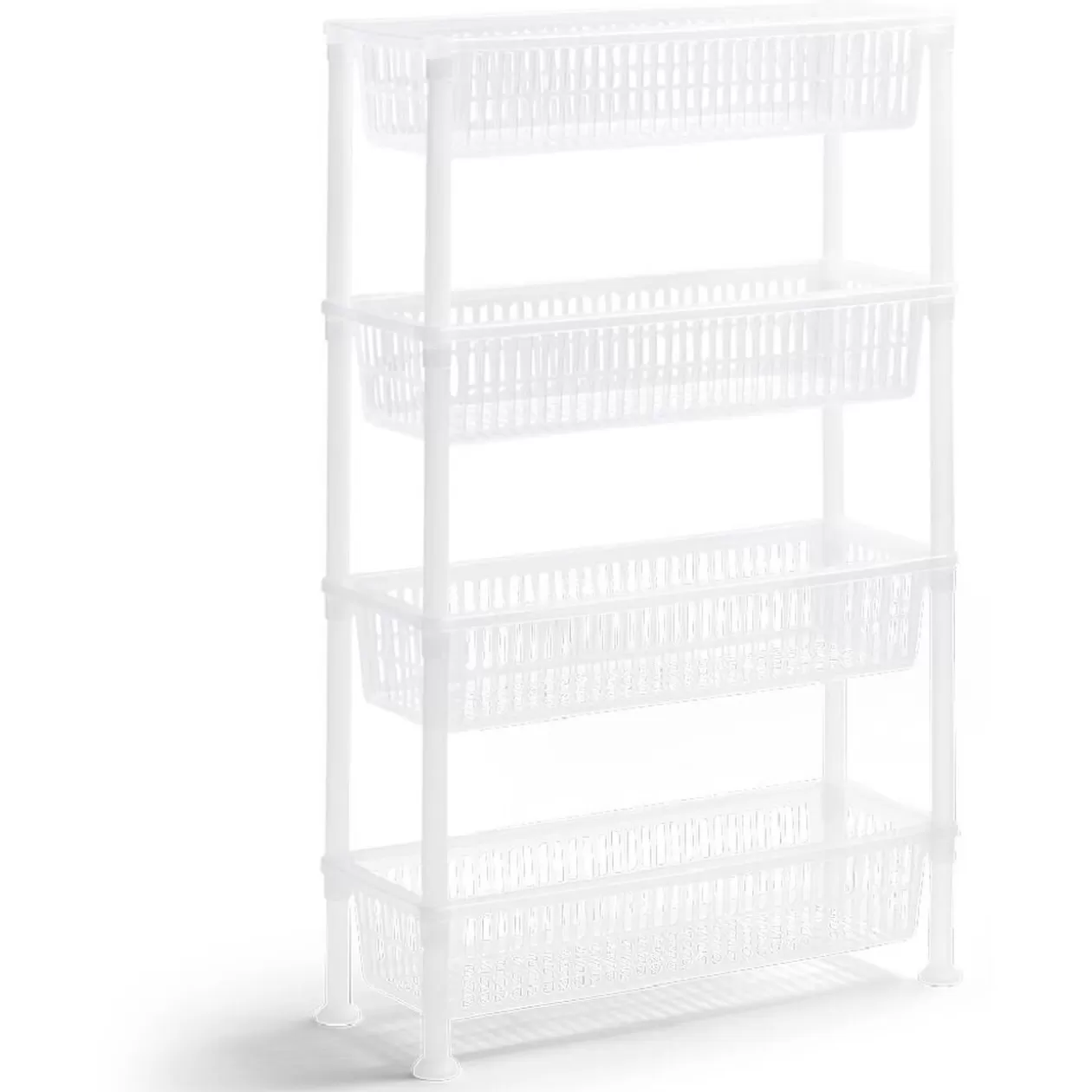 Gifi Desserte 4 niveaux plastique transparent 50x19,5xH82cm< Rangement De Cuisine