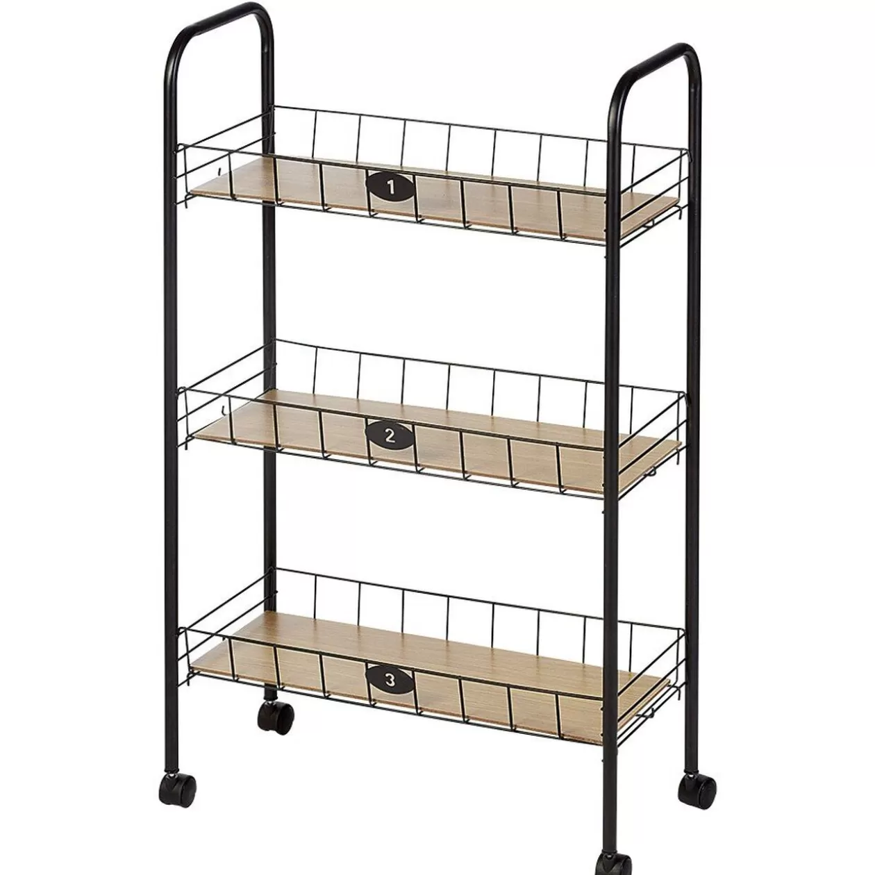 Gifi Desserte à roulettes 3 niveaux métal et bois< Rangement De Cuisine