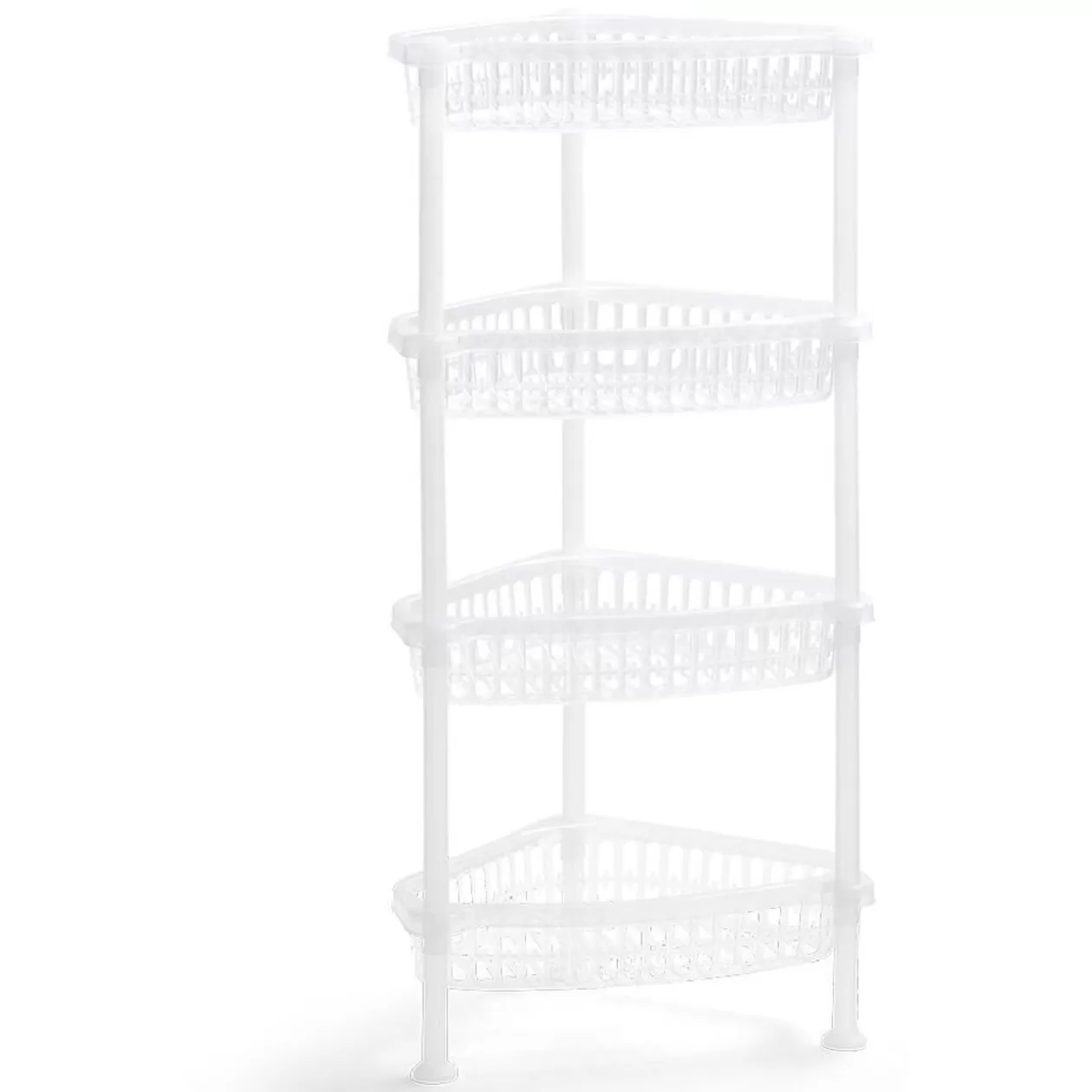 Gifi Desserte d'angle 4 niveaux plastique transparent 38x33xH82cm< Rangement De Cuisine