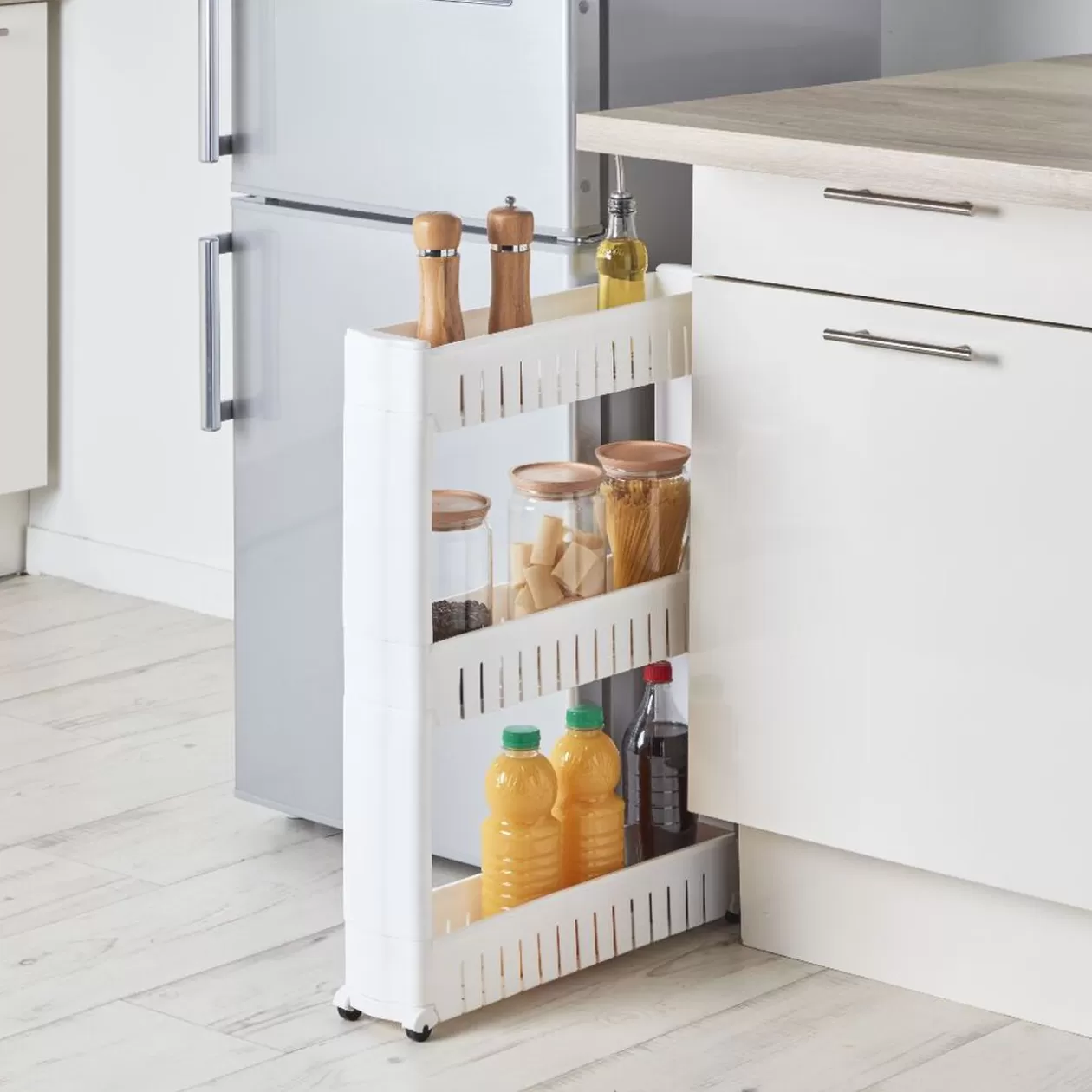 Gifi Desserte de cuisine étroite à 3 niveaux< Rangement De Cuisine