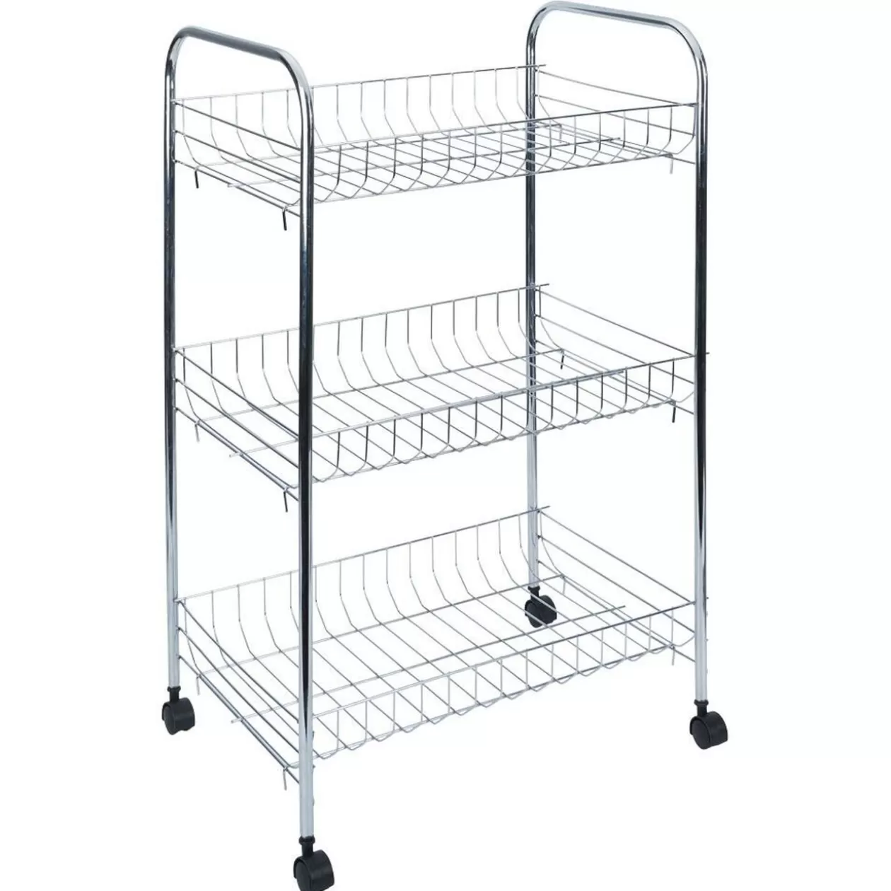 Gifi Desserte en métal gris 3 niveaux - L.41xl.26,5xH.61,5cm< Rangement De Cuisine