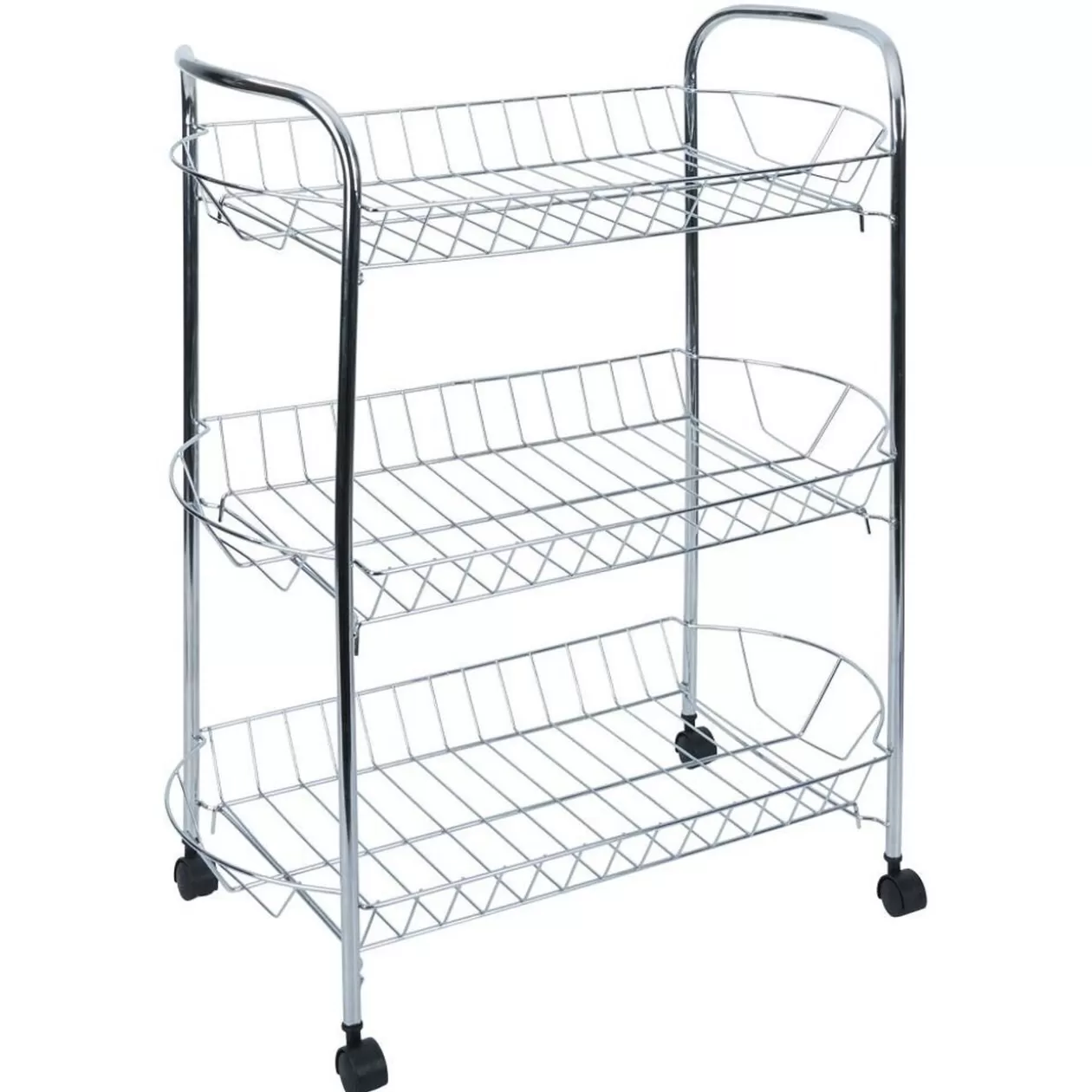 Gifi Desserte en métal gris 3 niveaux - L.51xl.26,5xH.57cm< Rangement De Cuisine