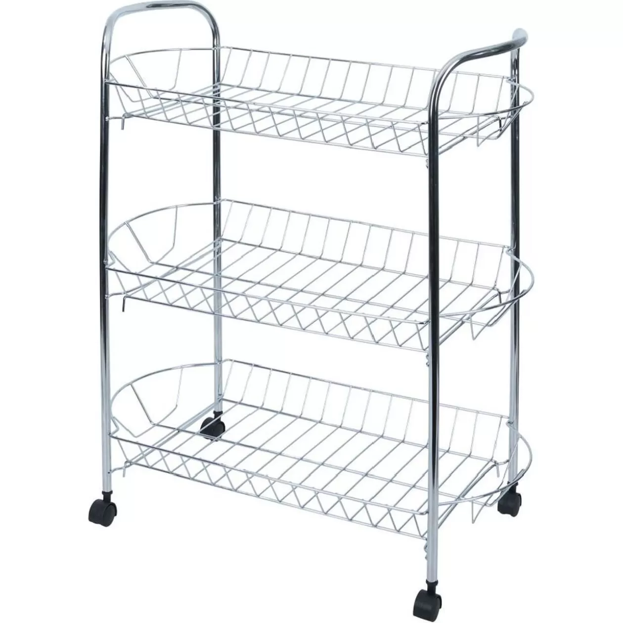 Gifi Desserte en métal gris 3 niveaux - L.51xl.26,5xH.57cm< Rangement De Cuisine