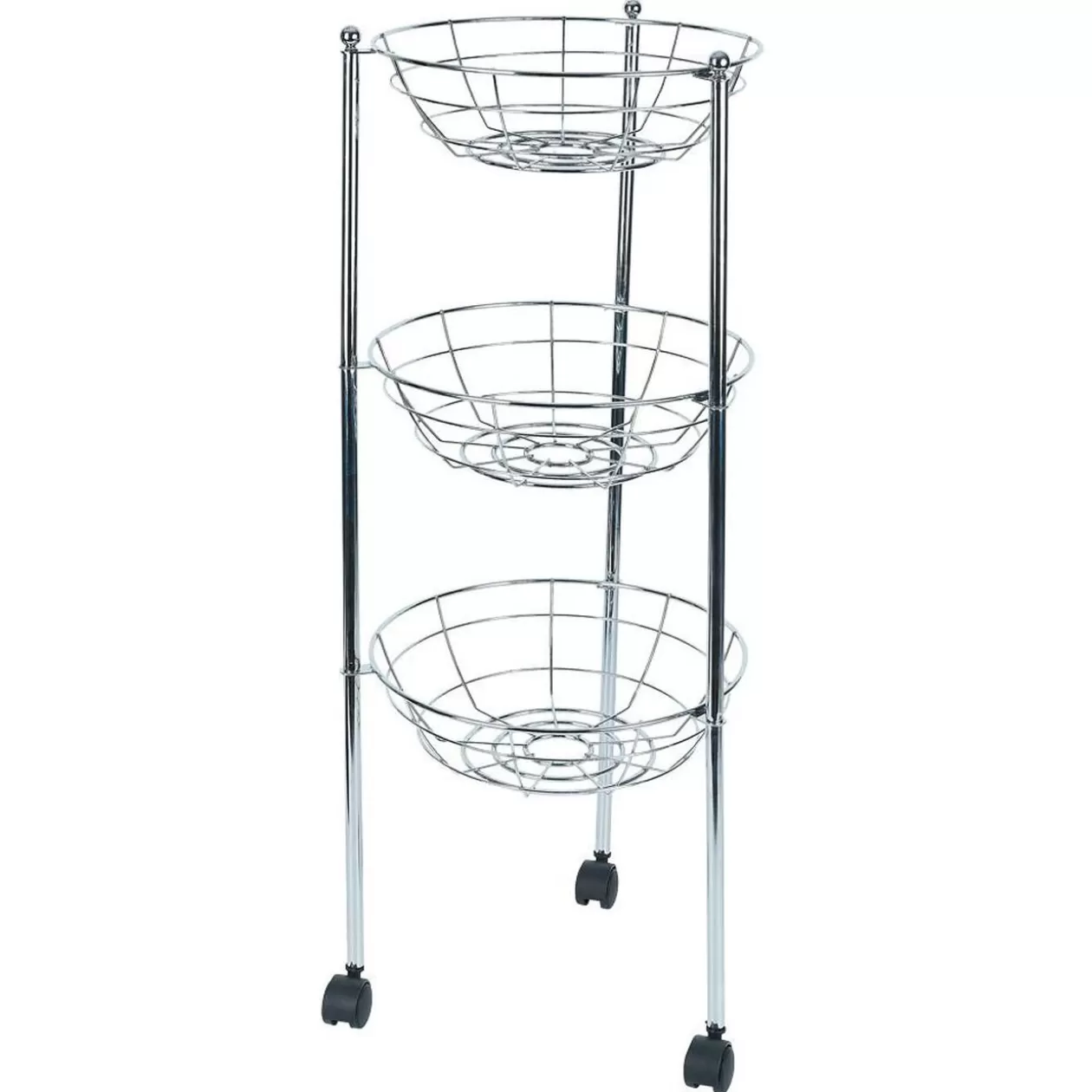 Gifi Desserte ovale 3 paniers inox H.70,5cm< Rangement De Cuisine