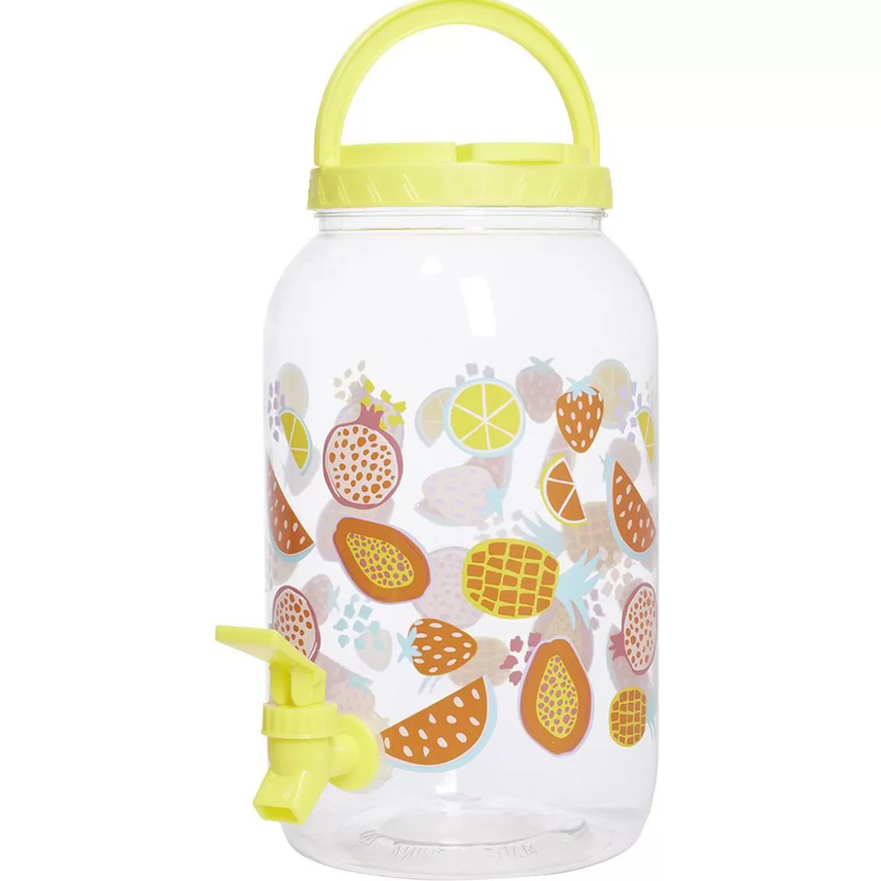 Distributeur de boisson en plastique avec robinet et 4 gobelets>Gifi Sale