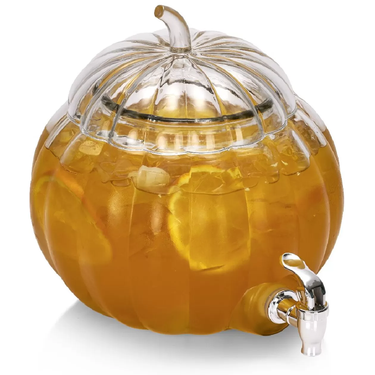 Gifi Distributeur de boisson forme citrouille en verre transparent 6 L< Vaisselle Et Accessoires De Table