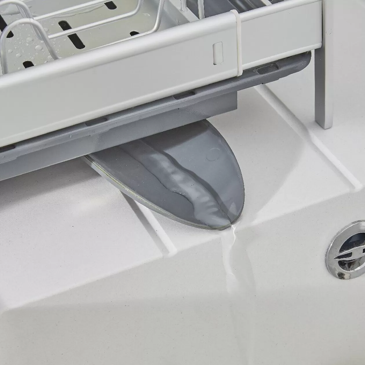 Gifi Egouttoir à vaisselle extensible gris et blanc< Rangement De Cuisine