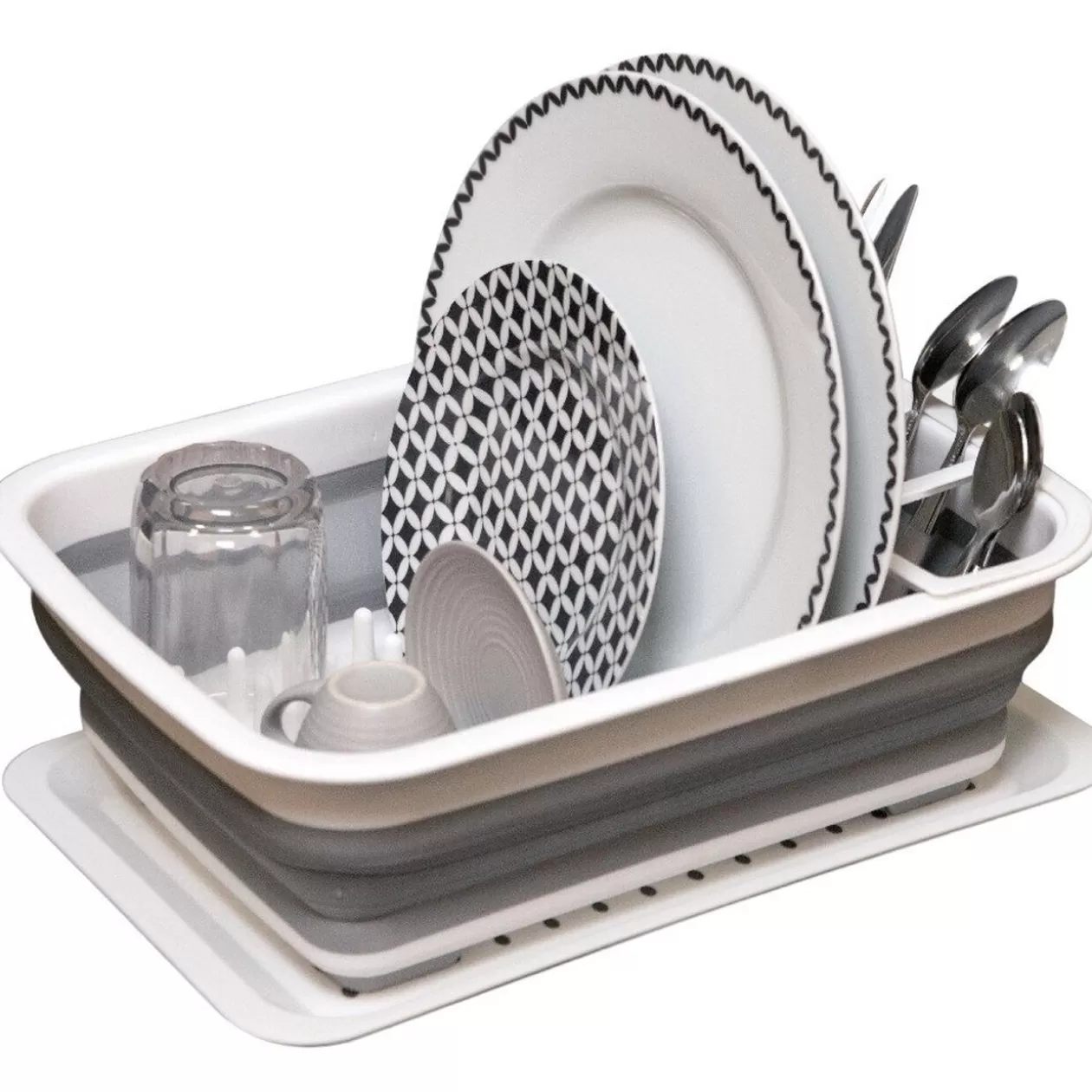 Gifi Egouttoir à vaisselle rétractable avec plateau< Rangement De Cuisine