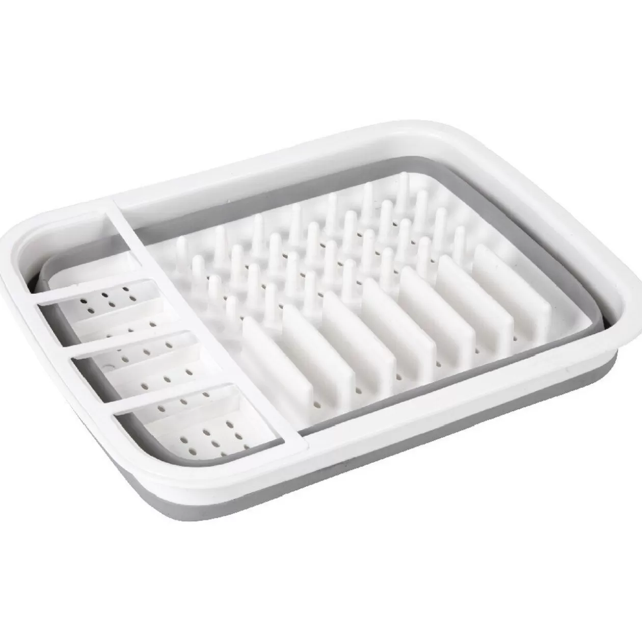 Gifi Egouttoir à vaisselle rétractable blanc gris< Rangement De Cuisine