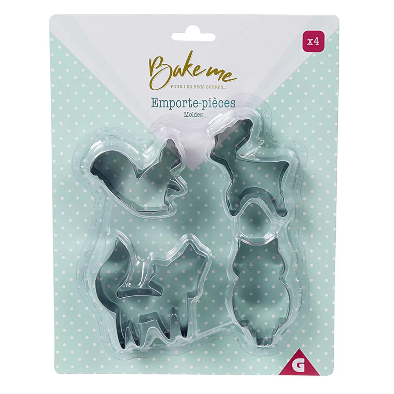 Gifi Emporte pièce forme animal inox argenté x4< Cuisson