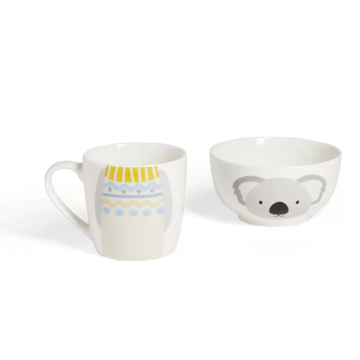 Gifi Ensemble bol et mug en porcelaine motif enfant motif koala H15cm< Vaisselle Et Accessoires De Table