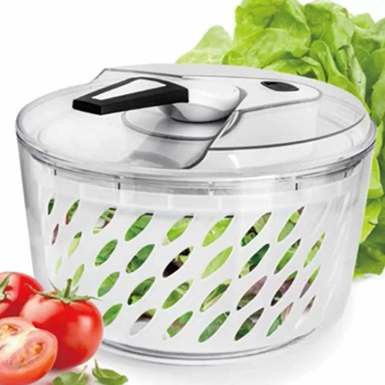 Gifi Essoreuse à salade Alcise levier horizontal blanche et grise< Préparation Culinaire